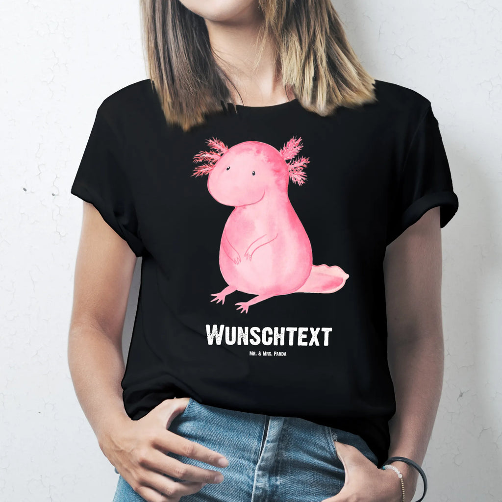 Rozmiar L Personalizowana koszulka aksolotl null T-Shirt Personalisiert, Wunschtext, T-Shirt mit Namen, T-Shirt mit Aufruck, Bedrucken, Molch, Axolotl, Freundin, Axolot, Lebensstil, Vergnügt, Fröhlich, Weisheit, Liebe, Lebensweisheit, Zufrieden