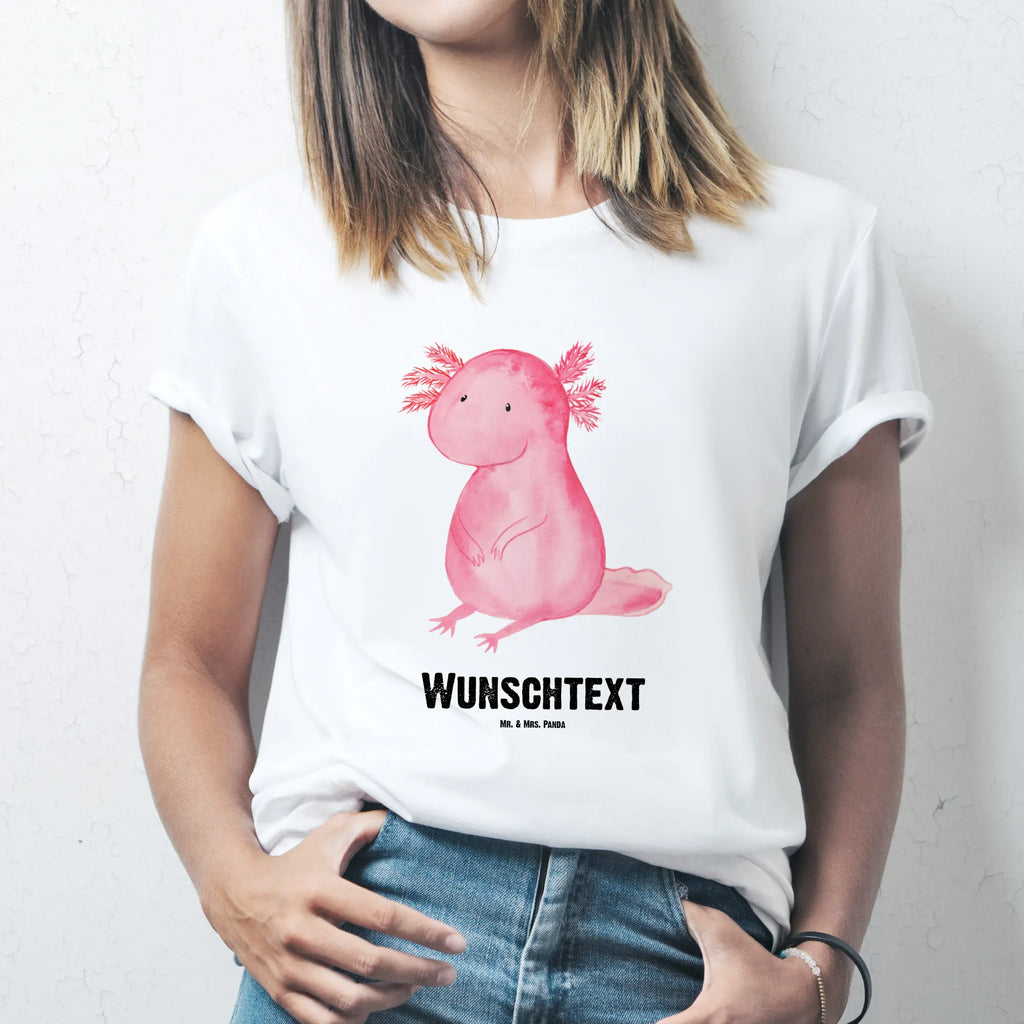 Rozmiar L Personalizowana koszulka aksolotl null T-Shirt Personalisiert, Wunschtext, T-Shirt mit Namen, T-Shirt mit Aufruck, Bedrucken, Molch, Axolotl, Freundin, Axolot, Lebensstil, Vergnügt, Fröhlich, Weisheit, Liebe, Lebensweisheit, Zufrieden