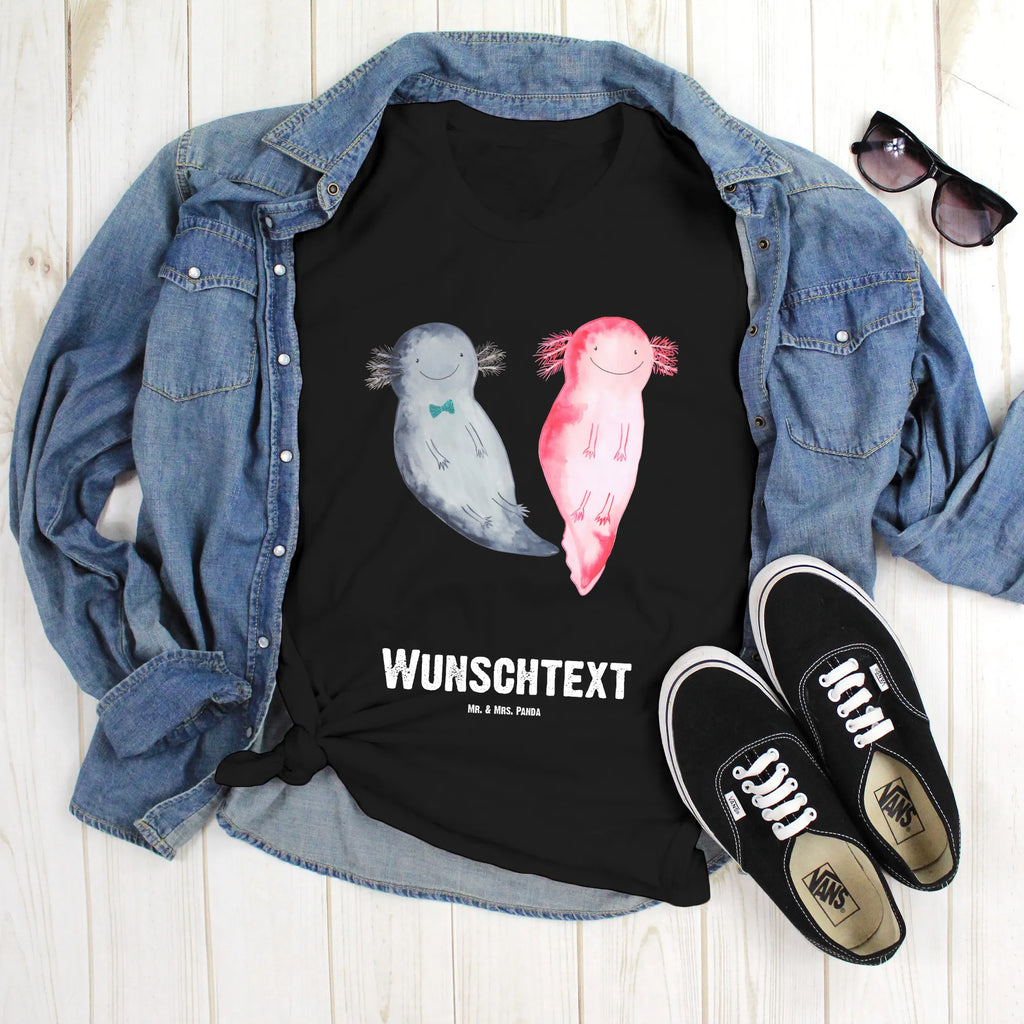 Personalisiertes T-Shirt Axolotl Axel+Lotte T-Shirt mit Aufruck, T-Shirt Personalisiert, Wunschtext, Bedrucken, T-Shirt mit Namen, Molch, Axolotl, Schwanzlurch, Axolot, Lurche, Valentinstag, Jahrestag, Ehemann, Freund, Liebesbeweis, Große Liebe, Liebe, Lurch, Verlobter
