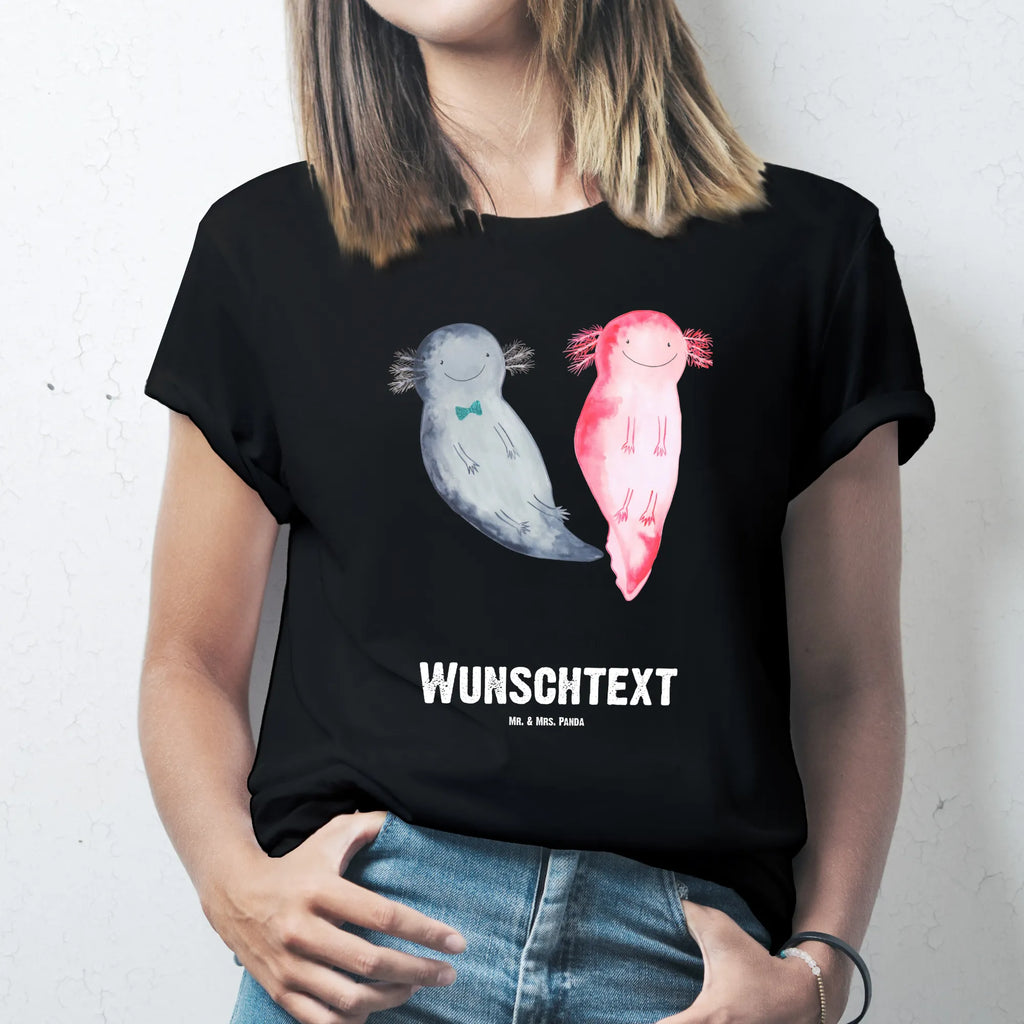 Personalisiertes T-Shirt Axolotl Axel+Lotte T-Shirt mit Aufruck, T-Shirt Personalisiert, Wunschtext, Bedrucken, T-Shirt mit Namen, Molch, Axolotl, Schwanzlurch, Axolot, Lurche, Valentinstag, Jahrestag, Ehemann, Freund, Liebesbeweis, Große Liebe, Liebe, Lurch, Verlobter