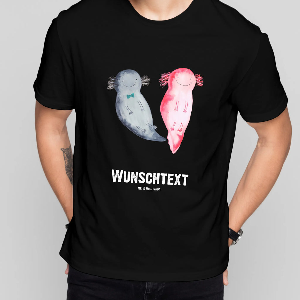 Personalisiertes T-Shirt Axolotl Axel+Lotte T-Shirt mit Aufruck, T-Shirt Personalisiert, Wunschtext, Bedrucken, T-Shirt mit Namen, Molch, Axolotl, Schwanzlurch, Axolot, Lurche, Valentinstag, Jahrestag, Ehemann, Freund, Liebesbeweis, Große Liebe, Liebe, Lurch, Verlobter