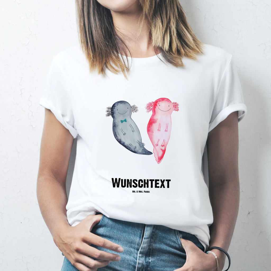 Personalisiertes T-Shirt Axolotl Axel+Lotte T-Shirt mit Aufruck, T-Shirt Personalisiert, Wunschtext, Bedrucken, T-Shirt mit Namen, Molch, Axolotl, Schwanzlurch, Axolot, Lurche, Valentinstag, Jahrestag, Ehemann, Freund, Liebesbeweis, Große Liebe, Liebe, Lurch, Verlobter