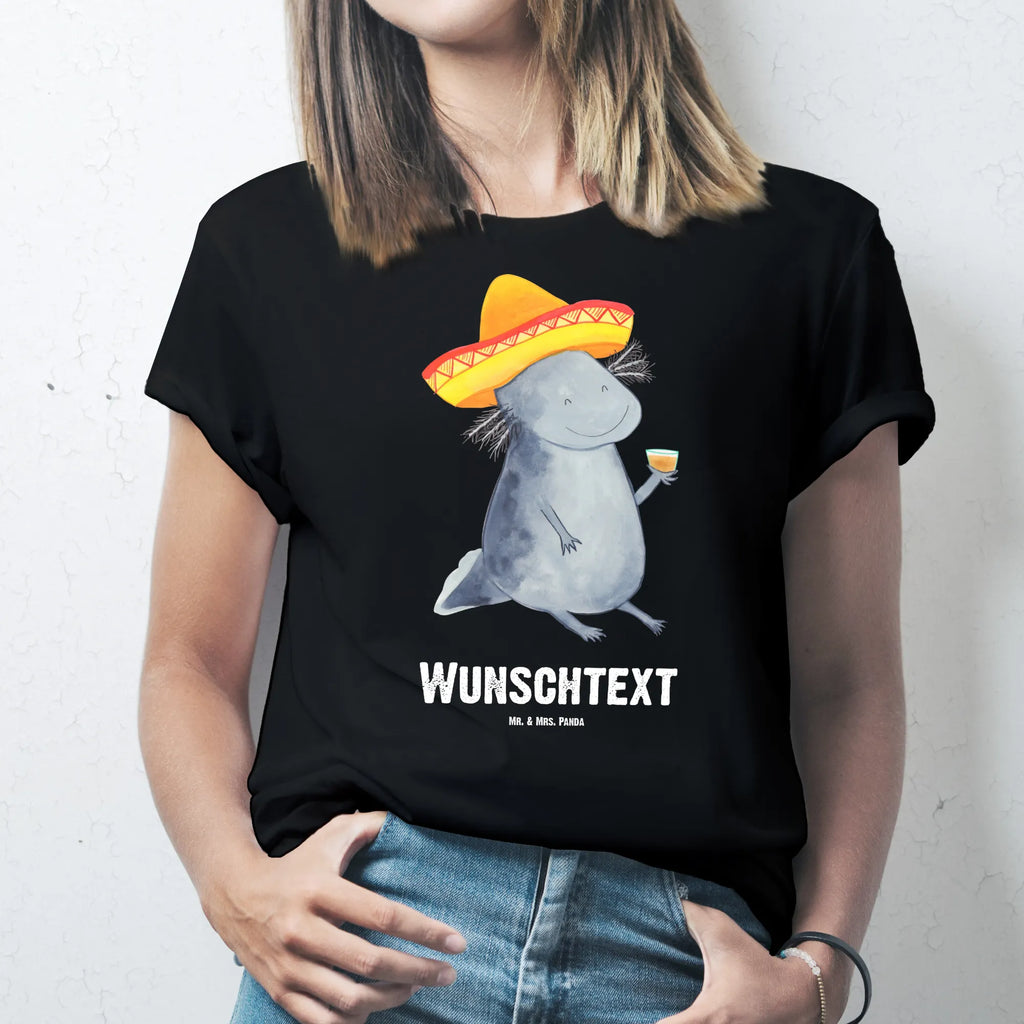 Personalisiertes T-Shirt Axolotl Tequila Bedrucken, Wunschtext, T-Shirt mit Aufruck, T-Shirt mit Namen, T-Shirt Personalisiert, Molch, Axolotl, Feuerdrache, Schwanzlurch, Mexico, Sombrero, Zitrone, Feuersalamander, Mexiko, Lurch, Axolot, Tequila, Lurche, Motivation, Spruch