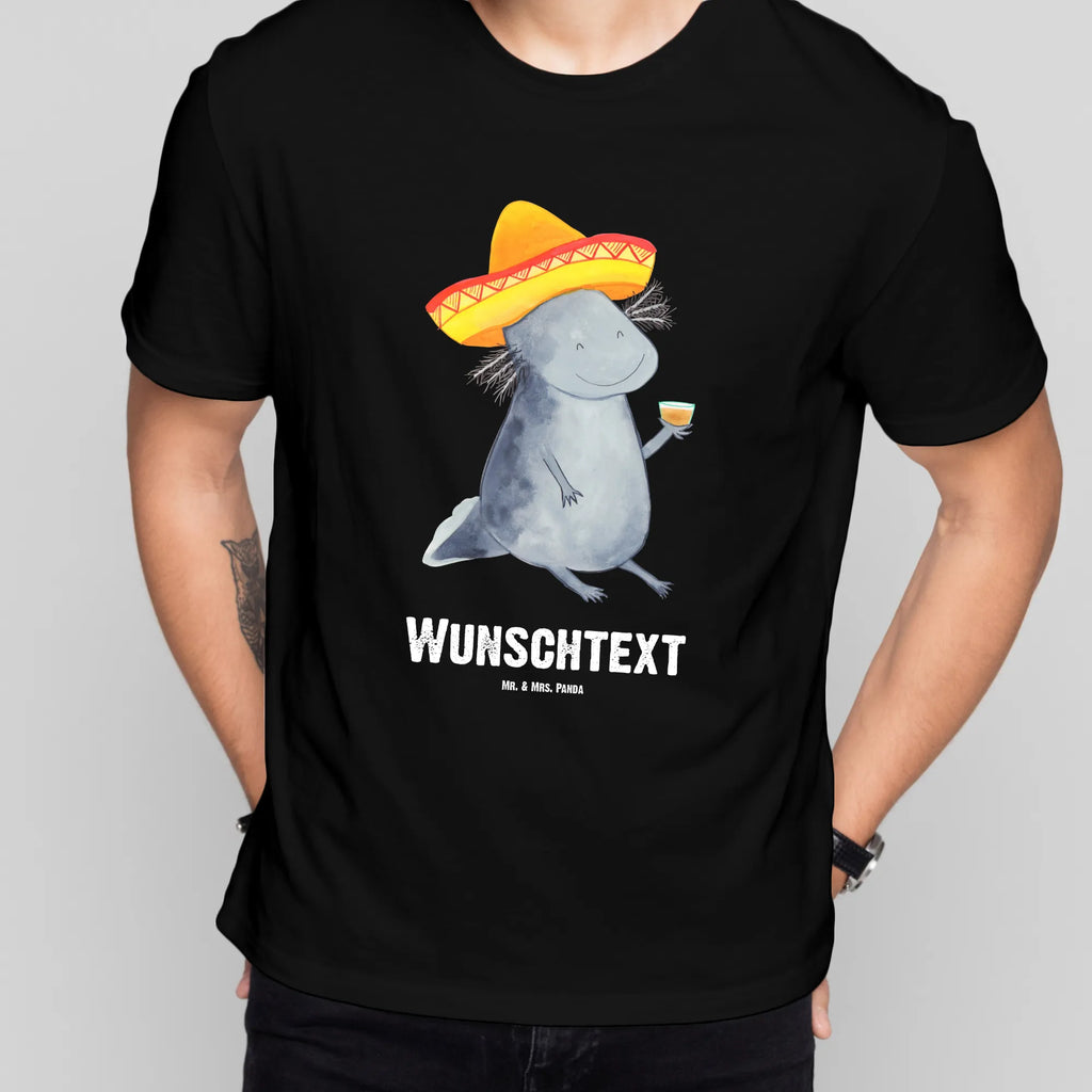 Personalisiertes T-Shirt Axolotl Tequila Bedrucken, Wunschtext, T-Shirt mit Aufruck, T-Shirt mit Namen, T-Shirt Personalisiert, Molch, Axolotl, Feuerdrache, Schwanzlurch, Mexico, Sombrero, Zitrone, Feuersalamander, Mexiko, Lurch, Axolot, Tequila, Lurche, Motivation, Spruch