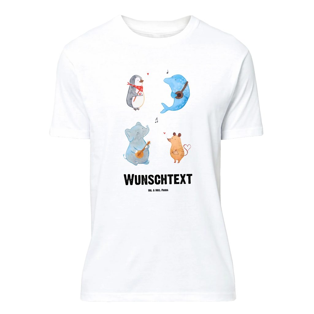 Personalisiertes T-Shirt Big Band Bedrucken, T-Shirt Personalisiert, T-Shirt mit Aufruck, T-Shirt mit Namen, Wunschtext, Lustige Sprüche, Gute Laune, Tiere, Tiermotive, Musikanten, Hund, Gitarre, Maus, Musik, Delfin, Elefant, Triangel, Pinguin, Band
