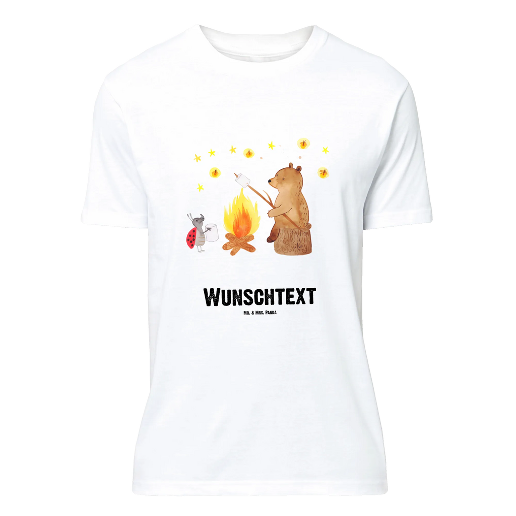 Personalisiertes T-Shirt Bär & Marienkäfer Lagerfeuer T-Shirt mit Namen, Wunschtext, T-Shirt mit Aufruck, T-Shirt Personalisiert, Bedrucken, Teddybär, Teddy, Bär, Lagerfeuer