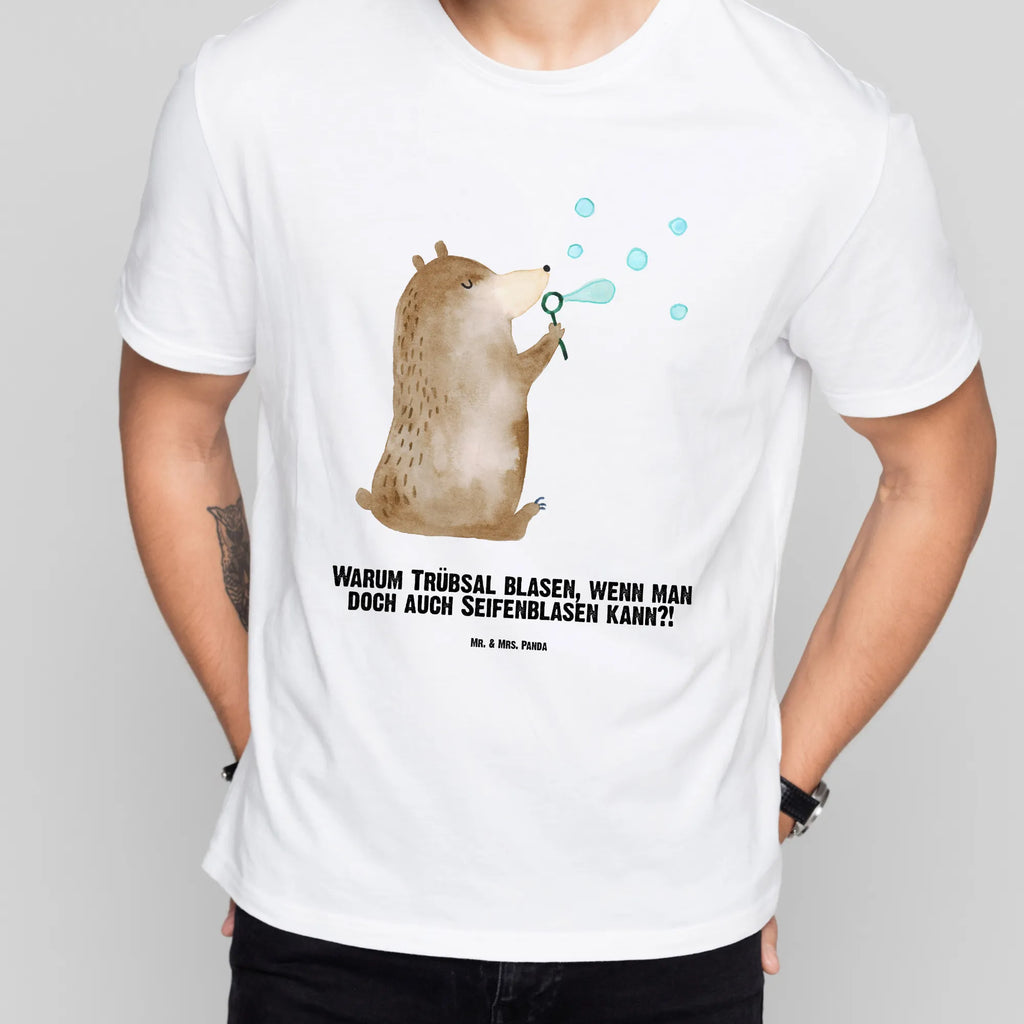 Personalisiertes T-Shirt Bär Seifenblasen T-Shirt mit Aufruck, Bedrucken, Wunschtext, Männer, Frauen, T-Shirt mit Namen, T-Shirt Personalisiert, Bär, Teddy, Teddybär, Seifenblasen Bär Lustig Sein Glücklich Traurig Happy