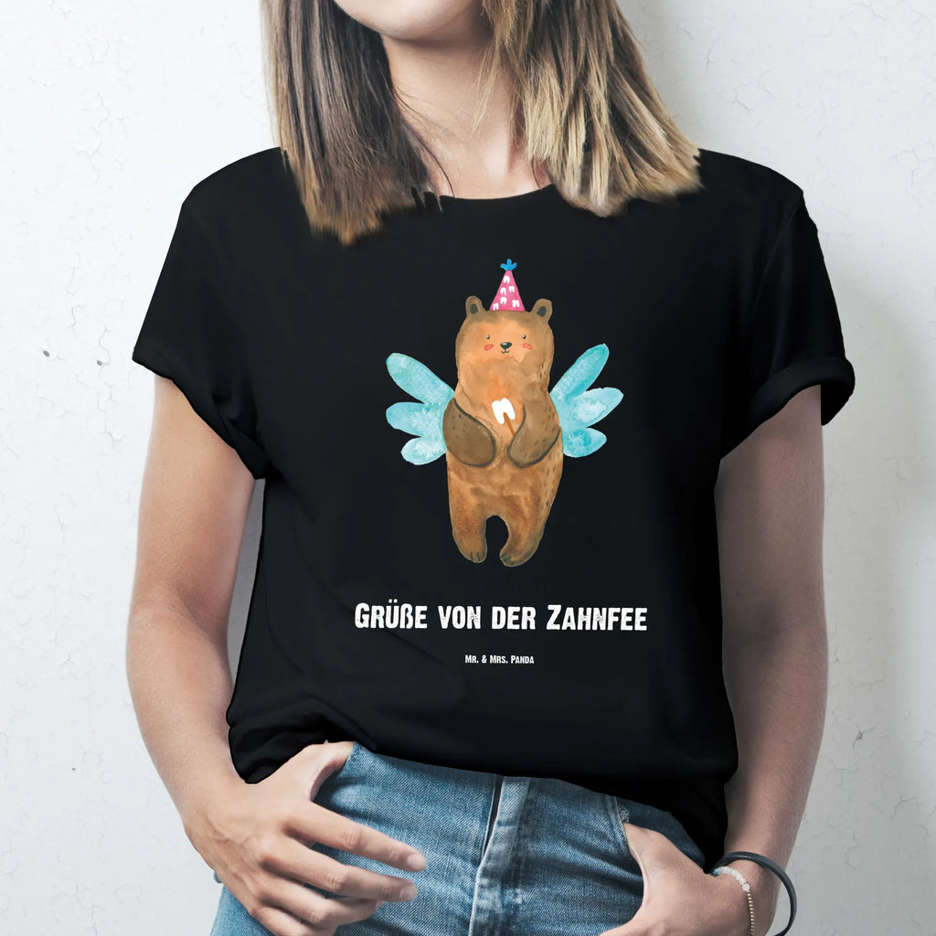Personalisiertes T-Shirt Zahnfee Bär Wunschtext, T-Shirt mit Aufruck, T-Shirt mit Namen, T-Shirt Personalisiert, Bedrucken, Teddybär, Bär, Teddy, Zahnfee, Fee, Milchzahn, Erster Zahn