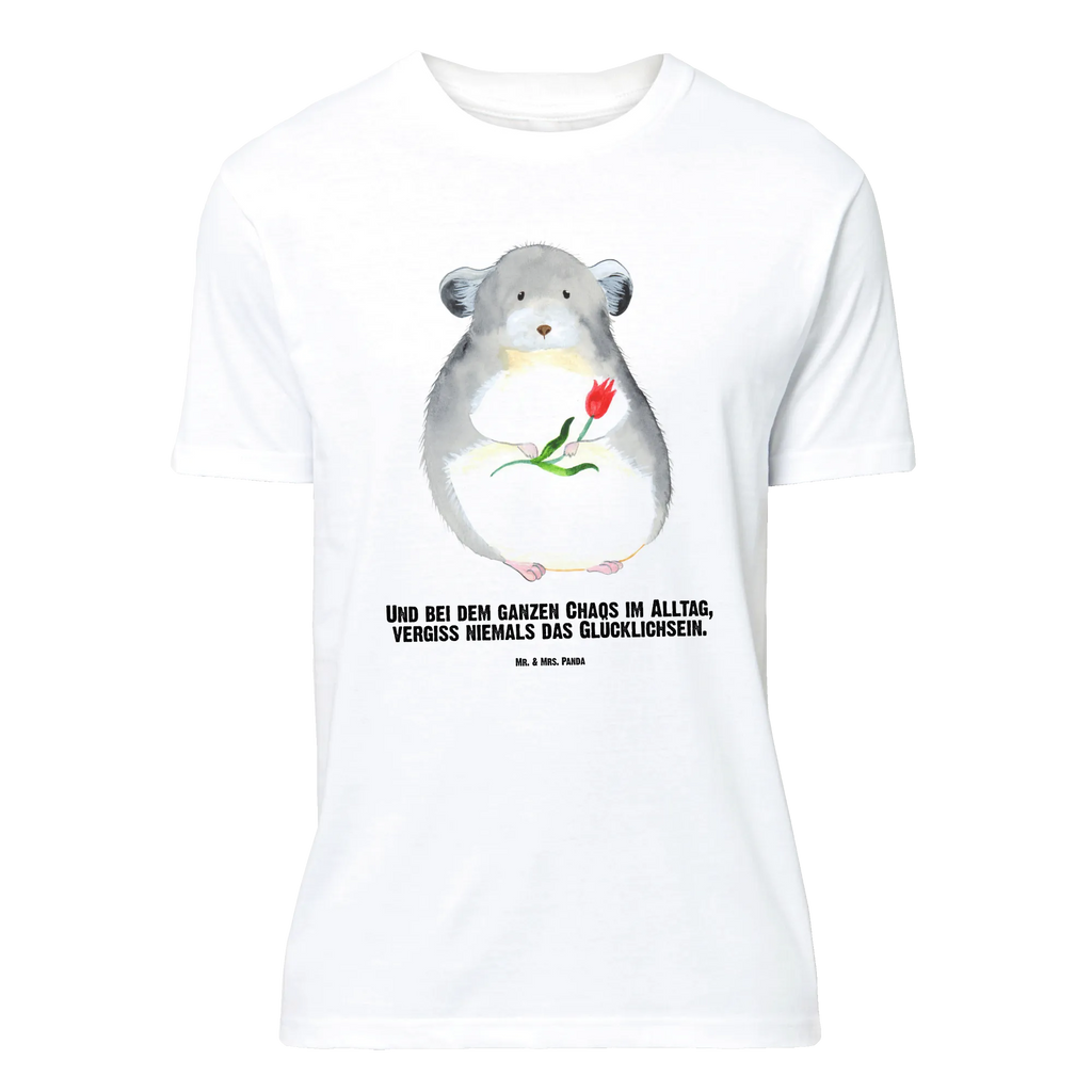 Personalised T-Shirt chinchilla flower T-Shirt Personalisiert, Wunschtext, T-Shirt mit Namen, Bedrucken, T-Shirt mit Aufruck, Lustige Sprüche, Gute Laune, Tiere, Tiermotive, Chaos, Depressionen, Kummer, Glücklichsein, traurig sein, Büro, Chinchillas, Liebeskummer, Chinchilla, Büroalltag