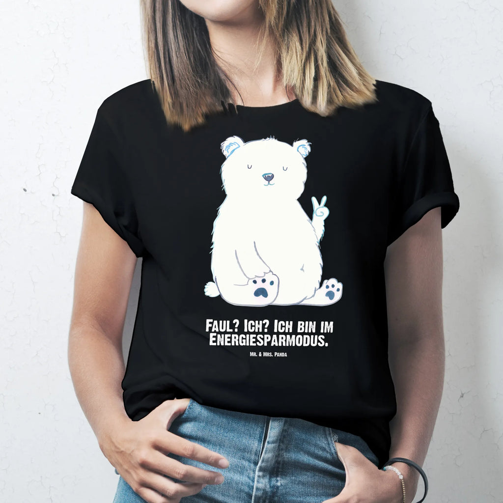 Personalised T-Shirt Icebear Lazy Männer, T-Shirt mit Aufruck, T-Shirt Personalisiert, Wunschtext, Frauen, T-Shirt mit Namen, Bedrucken, Bär, Teddy, Teddybär, Arbeit, Eisbär, Arbeitsplatz, Relaxen, Faul, Büro, Homeoffice, Entspannen, Bürojob, Nordpol