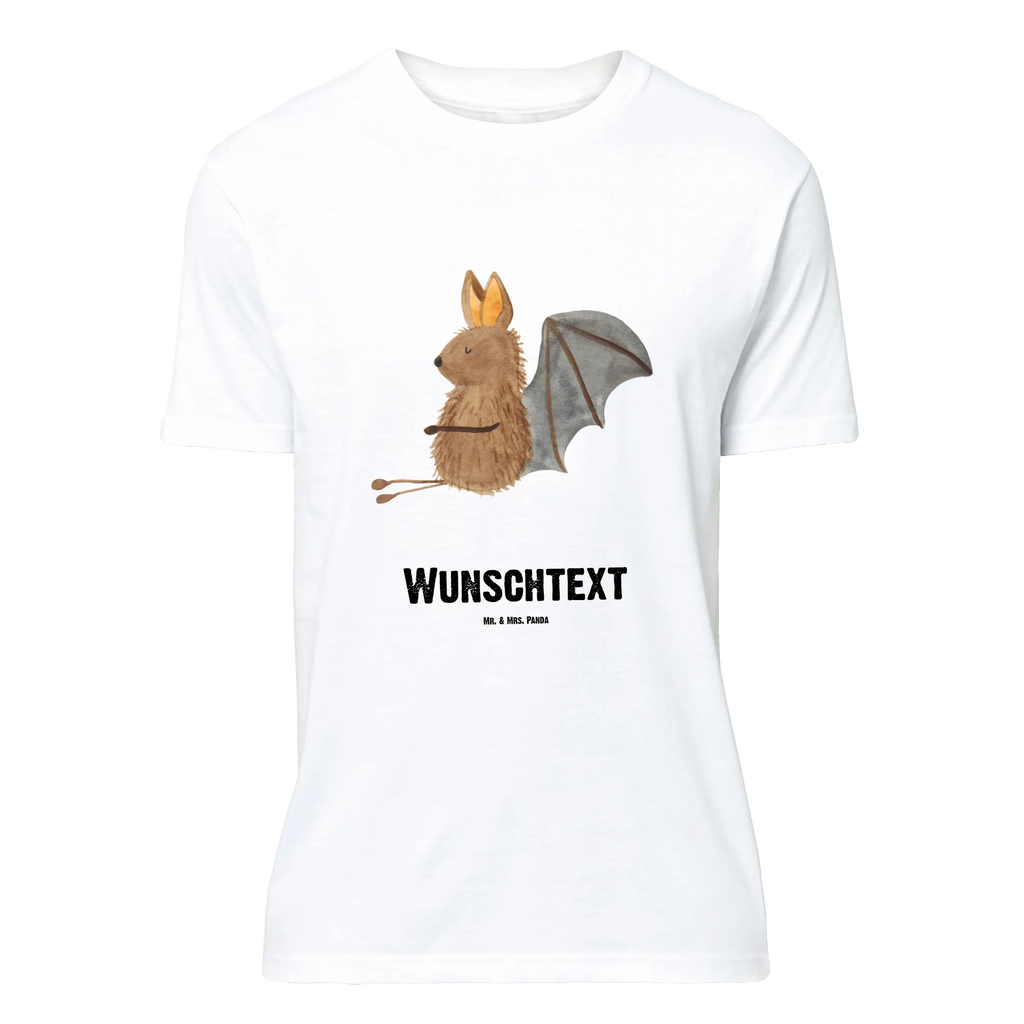Personalisiertes T-Shirt Fledermaus sitzend T-Shirt mit Aufruck, Wunschtext, T-Shirt mit Namen, T-Shirt Personalisiert, Bedrucken, Lustige Sprüche, Gute Laune, Tiere, Tiermotive, Entspannen, Fledermäuse, Fledermaus, Motivation
