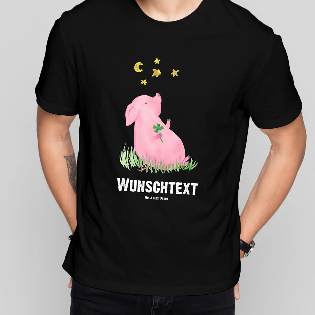 Rozmiar L Personalizowana koszulka świnia Szczęście Männer, Bedrucken, T-Shirt mit Aufruck, Frauen, Wunschtext, T-Shirt mit Namen, T-Shirt Personalisiert, lustige Sprüche, Gute Laune, Tiere, Tiermotive, Ziele, Träume, Schwein, Glücksbringer, Sterne, Sernchen, Motivation, Schweinchen, Glücksschwein. Glück