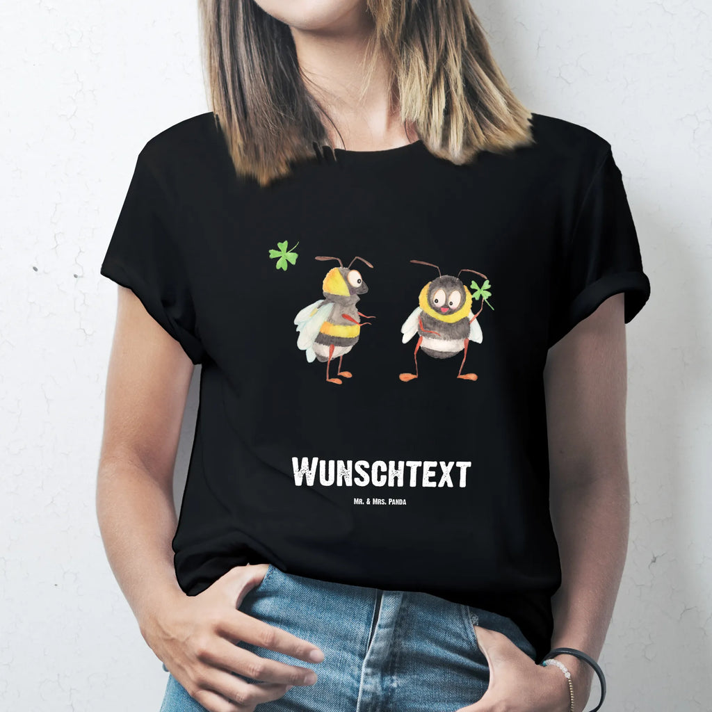 Rozmiar L Personalizowana koszulka Trzmiele koniczyna T-Shirt mit Namen, Wunschtext, Bedrucken, T-Shirt mit Aufruck, T-Shirt Personalisiert, Gute Laune, Lustige Sprüche, Tiere, Tiermotive, Spruch Fröhlich, Biene, glücklich sein, Spruch schön, glücklich Werden, Biene Deko, Hummel, Spruch Positiv