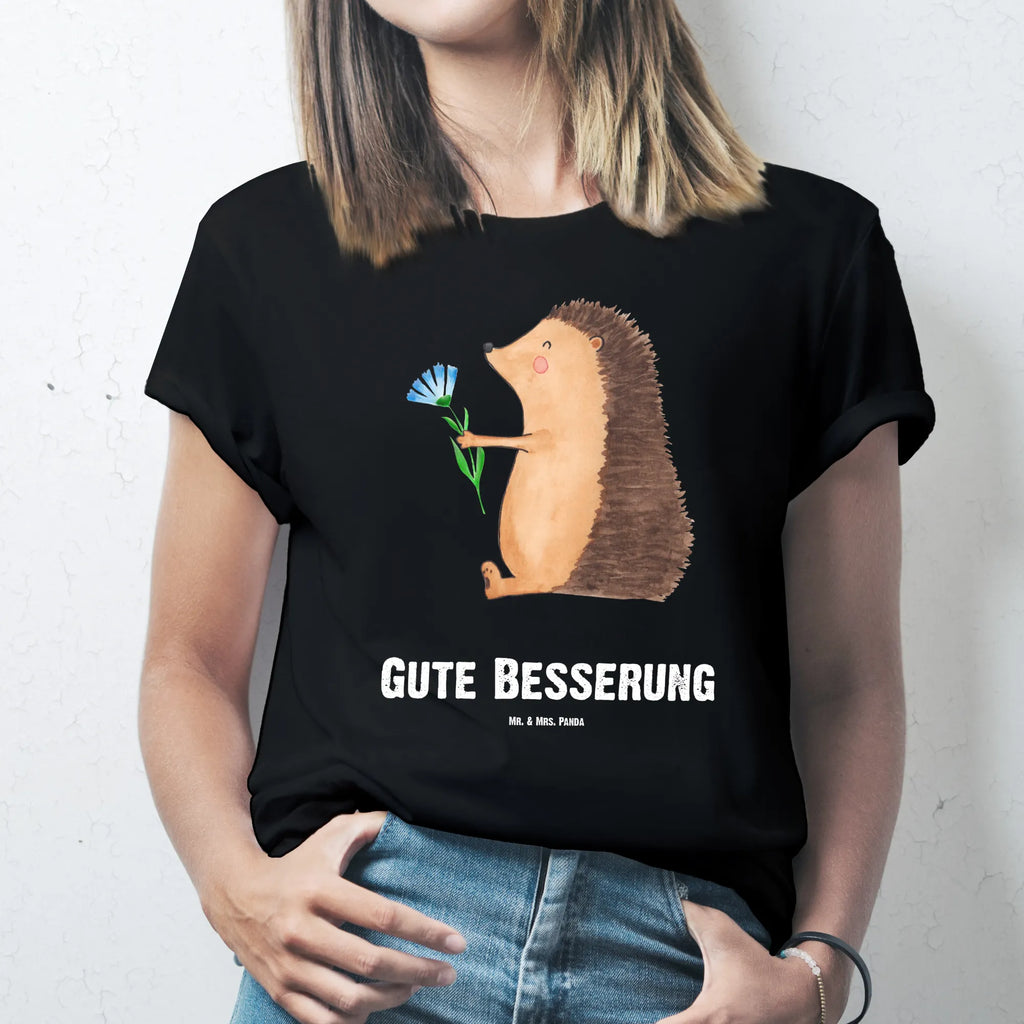 Rozmiar L Personalizowana koszulka jeż Kwiaty T-Shirt mit Namen, T-Shirt mit Aufruck, T-Shirt Personalisiert, Bedrucken, Wunschtext, Lustige Sprüche, Gute Laune, Tiere, Tiermotive, Gute Besserung, Besuch, Krankenhaus, krank, Krankheit, Genesungswünsche, Igel