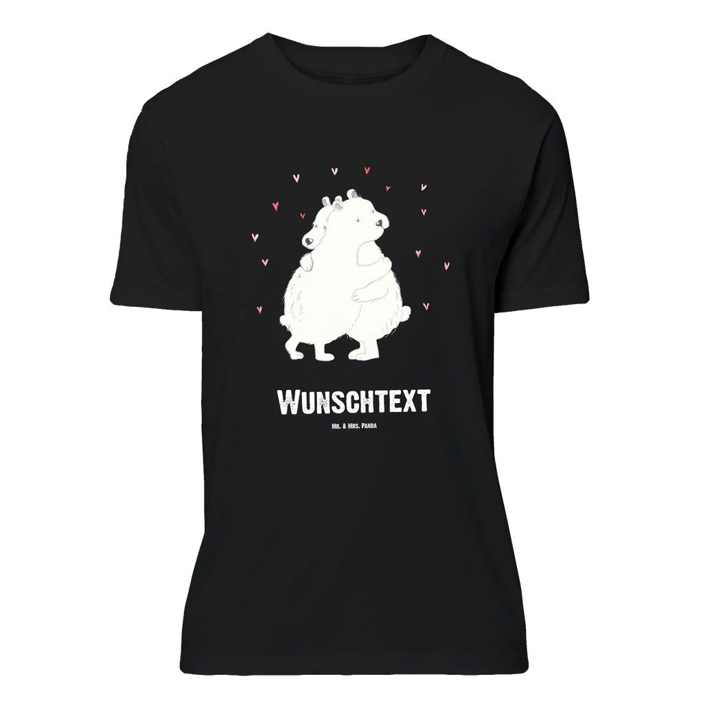 Personalisiertes T-Shirt Eisbär Umarmen Bedrucken, Wunschtext, T-Shirt Personalisiert, T-Shirt mit Namen, T-Shirt mit Aufruck, Gute Laune, Lustige Sprüche, Tiere, Tiermotive