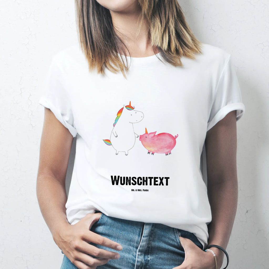 Personalisiertes T-Shirt Einhorn + Schweinhorn T-Shirt mit Namen, T-Shirt Personalisiert, Bedrucken, Wunschtext, T-Shirt mit Aufruck, Einhorn Deko, Unicorn, Einhorn, Einhörner, Schwein, Freundin, Schweinhorn, Freundschaft, Schweinchen
