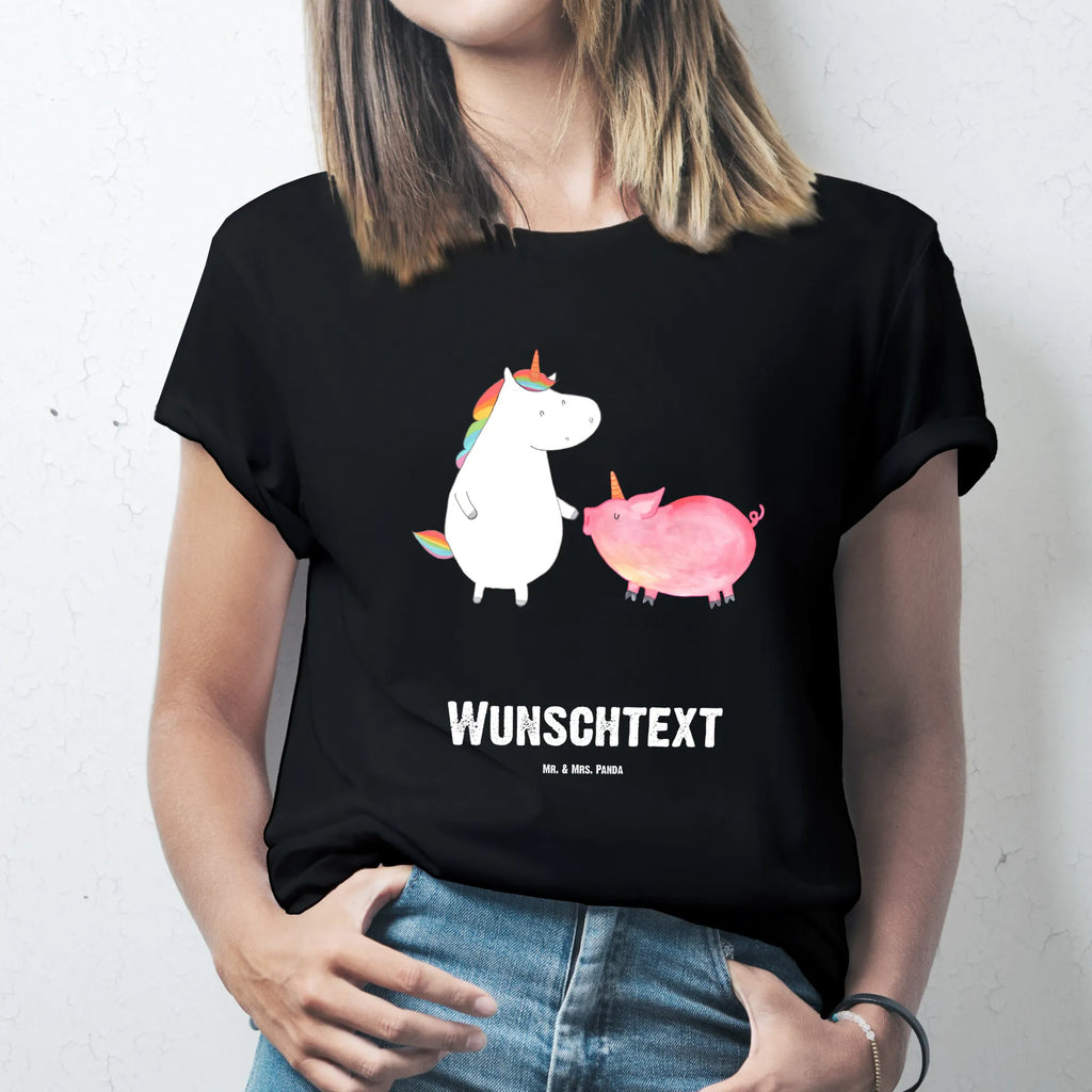 Personalisiertes T-Shirt Einhorn + Schweinhorn T-Shirt mit Namen, T-Shirt Personalisiert, Bedrucken, Wunschtext, T-Shirt mit Aufruck, Einhorn Deko, Unicorn, Einhorn, Einhörner, Schwein, Freundin, Schweinhorn, Freundschaft, Schweinchen