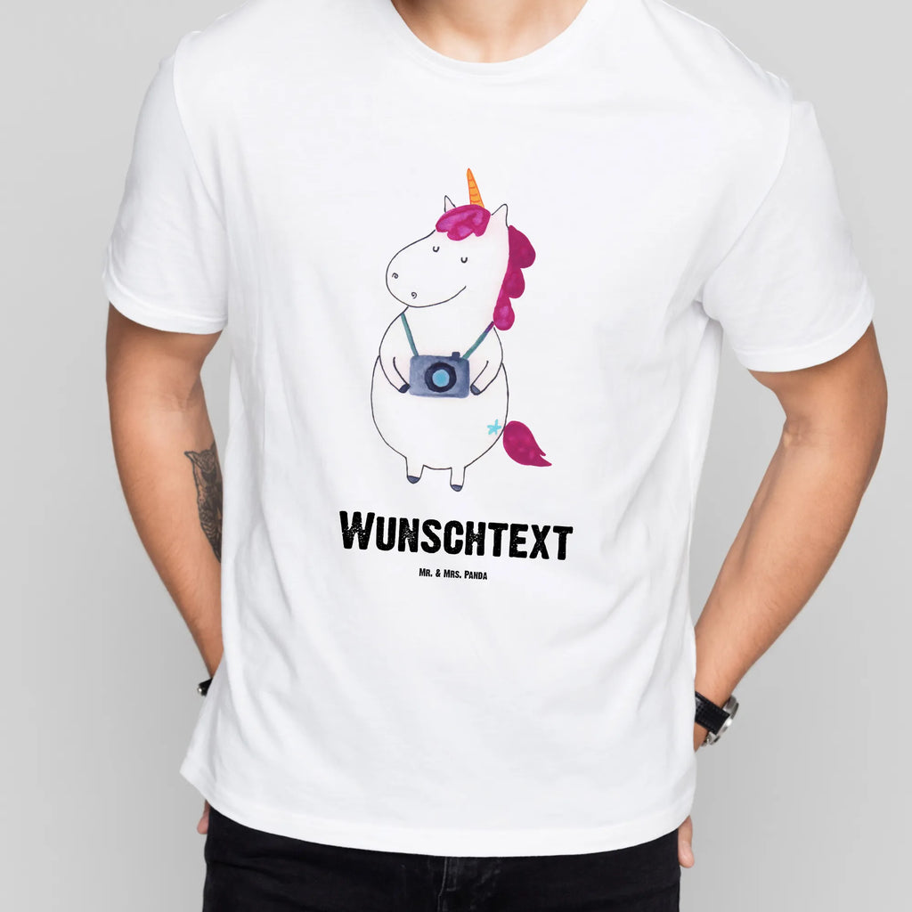 Personalised T-Shirt unicorn photographer T-Shirt Personalisiert, Wunschtext, T-Shirt mit Namen, Bedrucken, T-Shirt mit Aufruck, Einhorn Deko, Unicorn, Einhorn, Einhörner, Urlaub, Fotografie, Städtereise, Reisen, Weltenbummler, Kamera, Weltreise, Fotograf, Reise, Kurztrip, Tourist