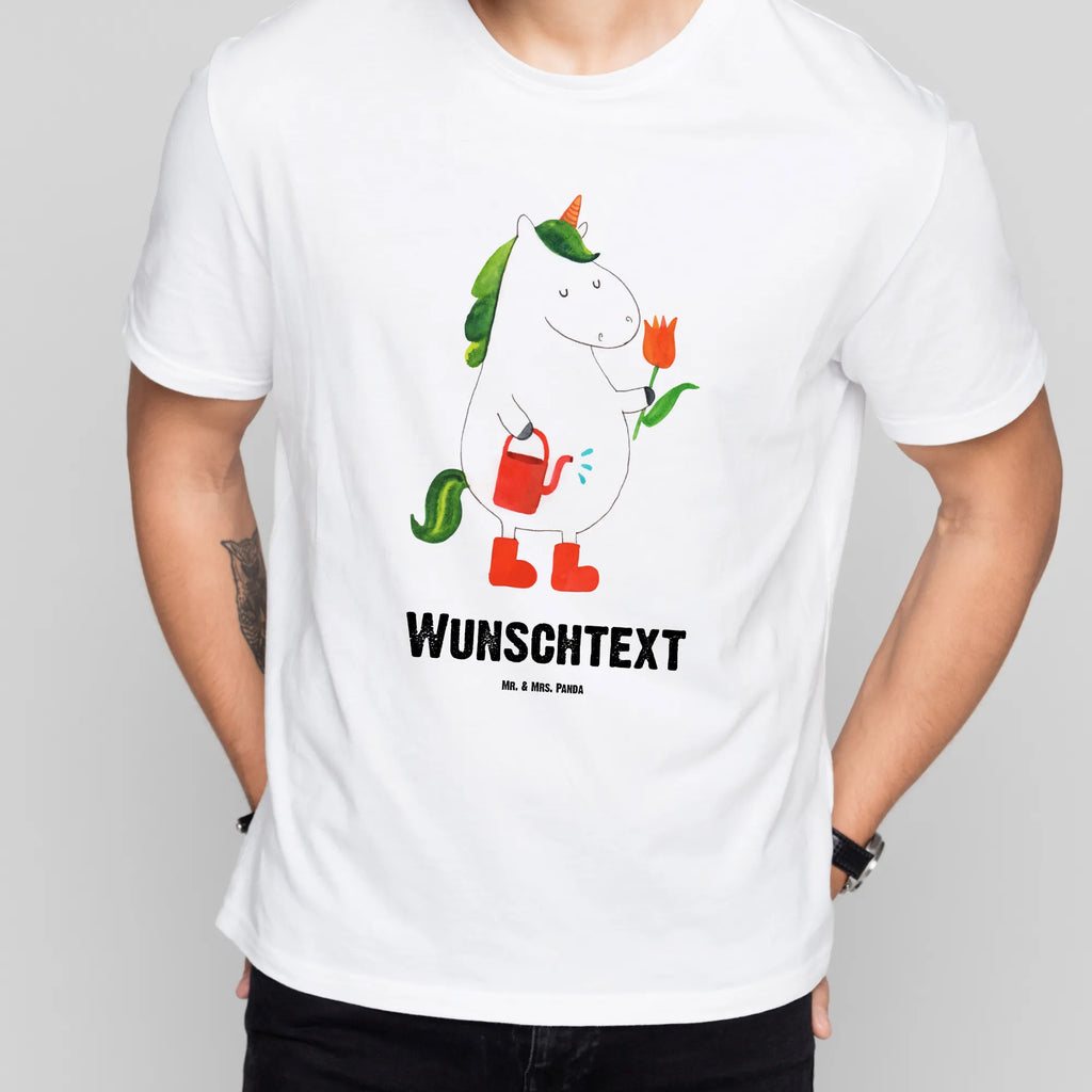 Personalisiertes T-Shirt Einhorn Gärtner T-Shirt mit Namen, T-Shirt Personalisiert, Bedrucken, Frauen, Wunschtext, Männer, T-Shirt mit Aufruck, Einhorn, Einhörner, Einhorn Deko, Unicorn, Gießkanne, Garten, Luftballon, Freundin, Freude, Blume, Lebenslust, Stiefel, Giesskanne