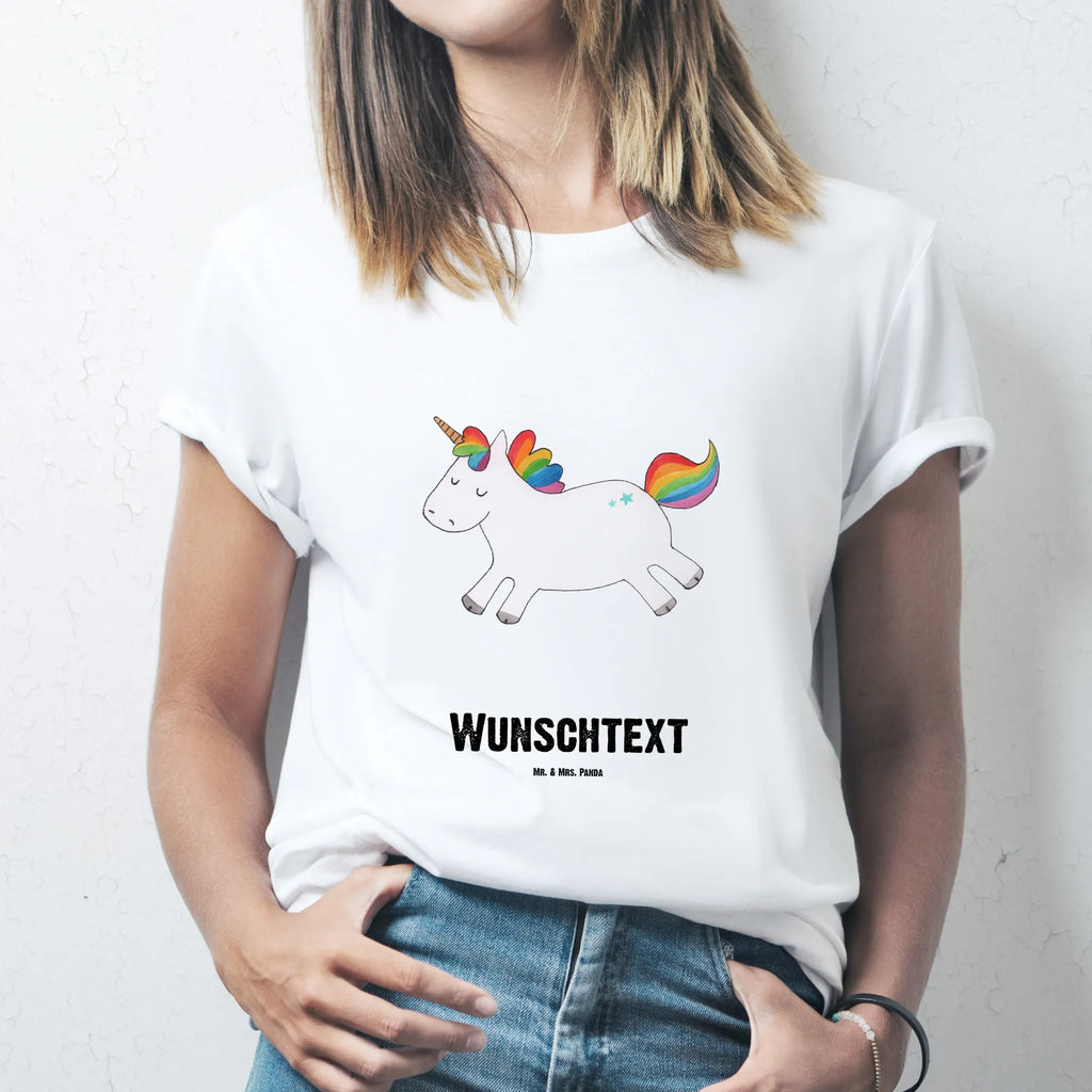 Rozmiar L Personalizowana koszulka Jednorożec Szczęśliwy T-Shirt mit Namen, Bedrucken, T-Shirt mit Aufruck, T-Shirt Personalisiert, Wunschtext, Einhorn Deko, Unicorn, Einhorn, Einhörner, Spannend, glücklich, Lebensfreude, Witzig, Fröhlich, Freude, Lächeln, Lachen, Spaß