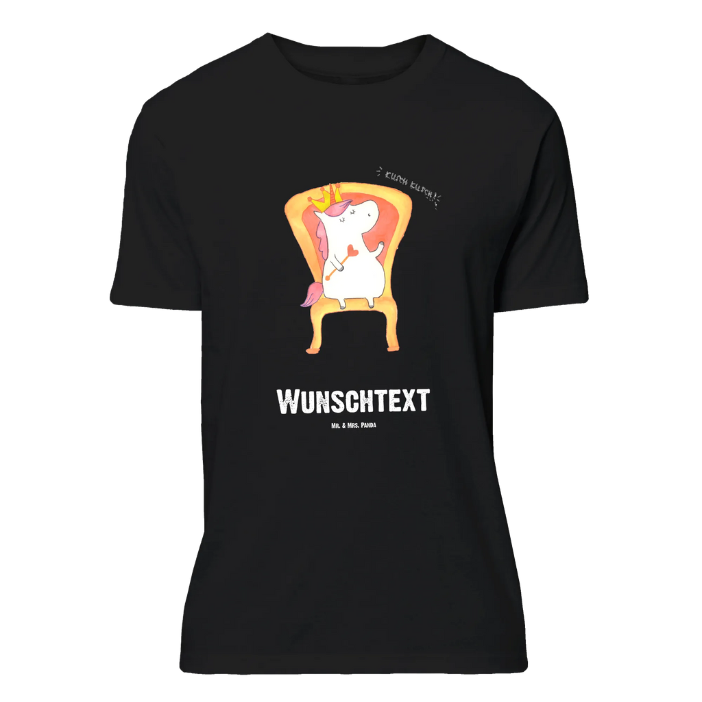 Personalisiertes T-Shirt Einhorn König T-Shirt mit Aufruck, Wunschtext, T-Shirt Personalisiert, T-Shirt mit Namen, Bedrucken, Einhorn Deko, Unicorn, Einhorn, Einhörner, Präsident, Krone, König, Herrscher, Prinzessin, Bundeskanzler, Kaiser