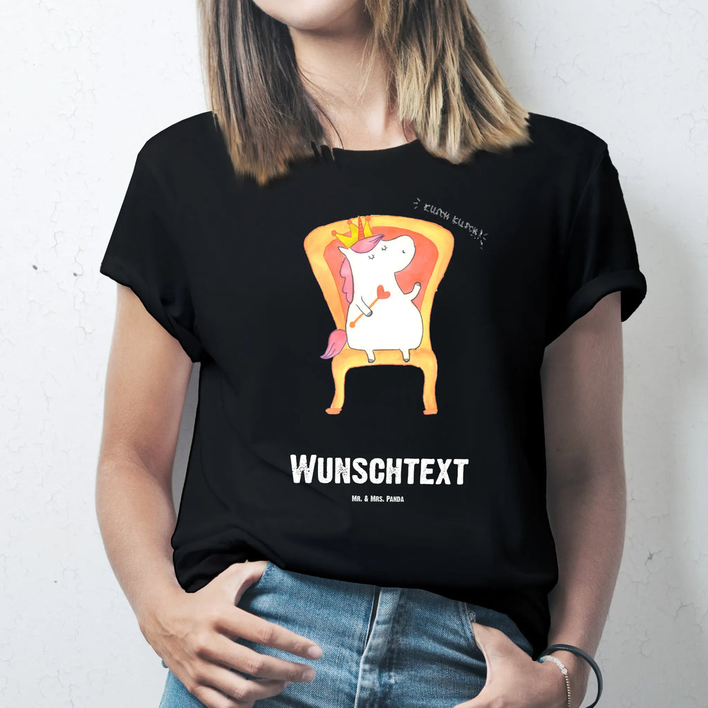 Personalisiertes T-Shirt Einhorn König T-Shirt mit Aufruck, Wunschtext, T-Shirt Personalisiert, T-Shirt mit Namen, Bedrucken, Einhorn Deko, Unicorn, Einhorn, Einhörner, Präsident, Krone, König, Herrscher, Prinzessin, Bundeskanzler, Kaiser