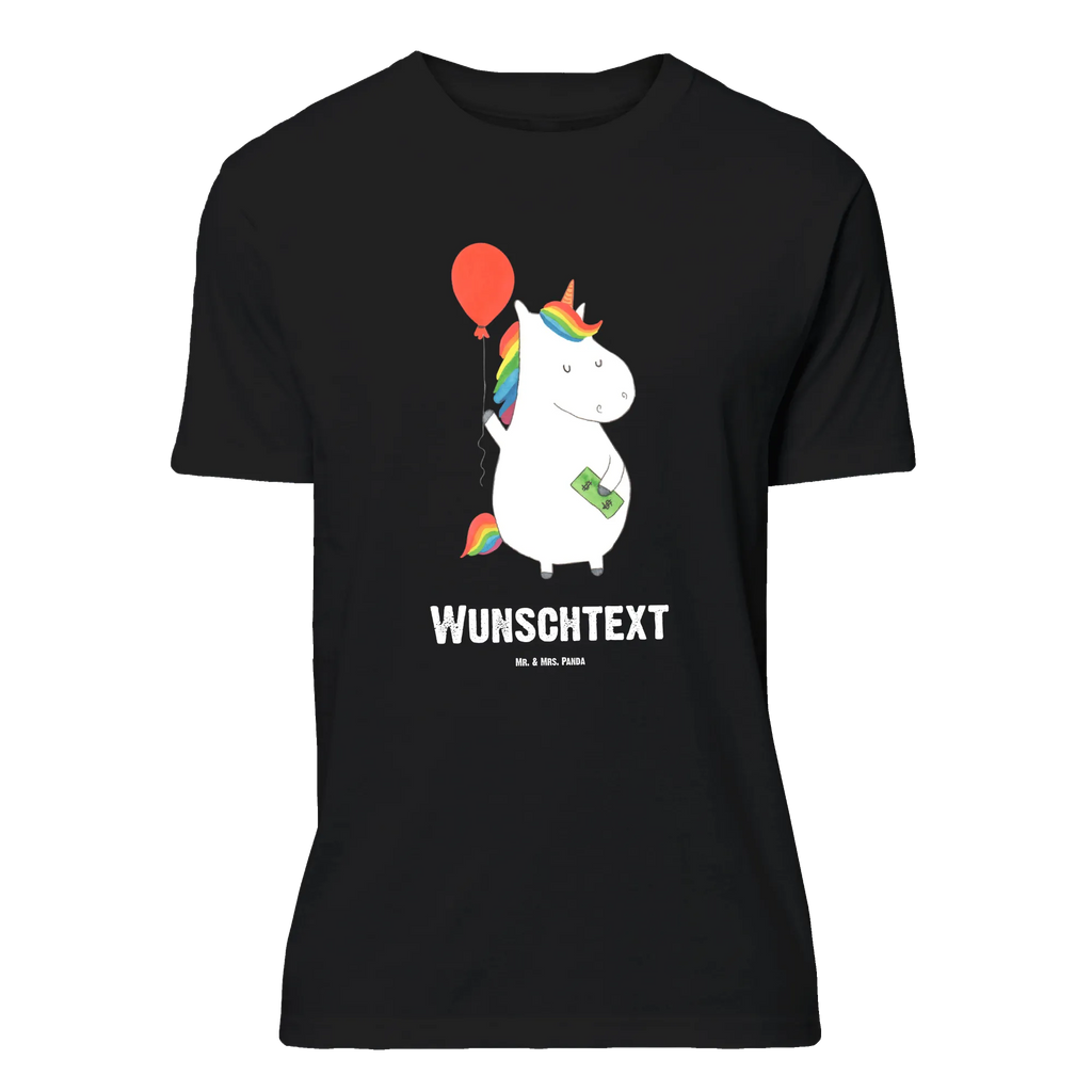 Personalisiertes T-Shirt Einhorn Luftballon T-Shirt mit Aufruck, Bedrucken, Wunschtext, T-Shirt Personalisiert, T-Shirt mit Namen, Einhorn Deko, Unicorn, Einhorn, Einhörner, Geld, Lebenslust, Freude, Luftballon, Freundin, Geschenk