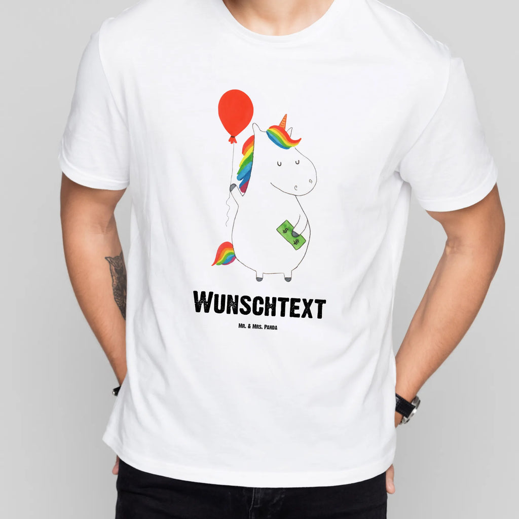 Personalisiertes T-Shirt Einhorn Luftballon T-Shirt mit Aufruck, Bedrucken, Wunschtext, T-Shirt Personalisiert, T-Shirt mit Namen, Einhorn Deko, Unicorn, Einhorn, Einhörner, Geld, Lebenslust, Freude, Luftballon, Freundin, Geschenk