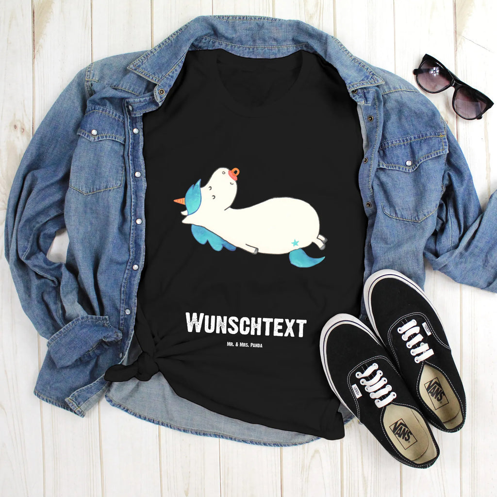 Rozmiar L Personalizowana koszulka Jednorożec smoczek T-Shirt mit Aufruck, T-Shirt mit Namen, Wunschtext, Bedrucken, T-Shirt Personalisiert, Einhorn Deko, Unicorn, Einhorn, Einhörner, Baby, Schnuller, Kleinkind, Geschenk Geburt, Mutter, Mama, Geburt, Säugling, Geburtstag
