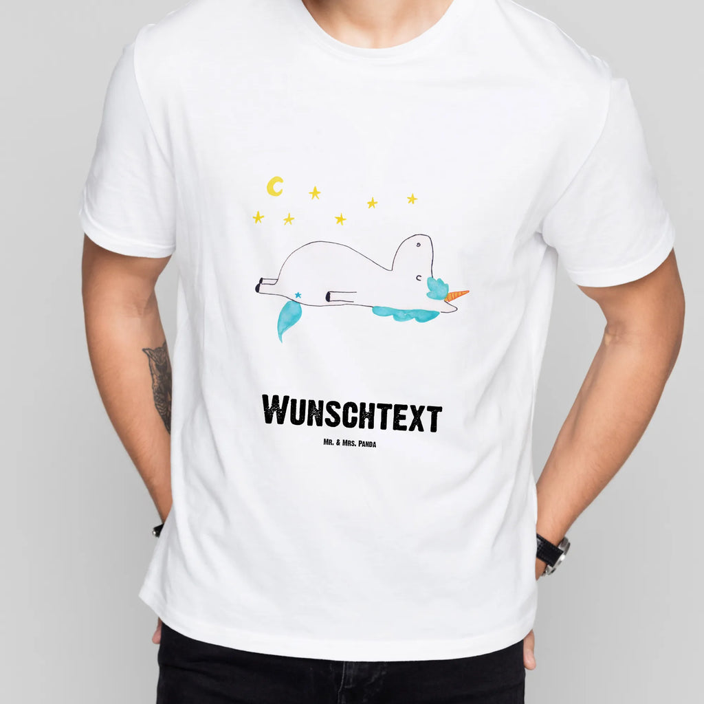 Rozmiar L Personalizowana koszulka Jednorożec gwiaździste niebo Bedrucken, Wunschtext, T-Shirt mit Aufruck, T-Shirt mit Namen, T-Shirt Personalisiert, Einhorn Deko, Unicorn, Einhorn, Einhörner, Verrückt, Sterne, Sternenhimmel, Dachschaden