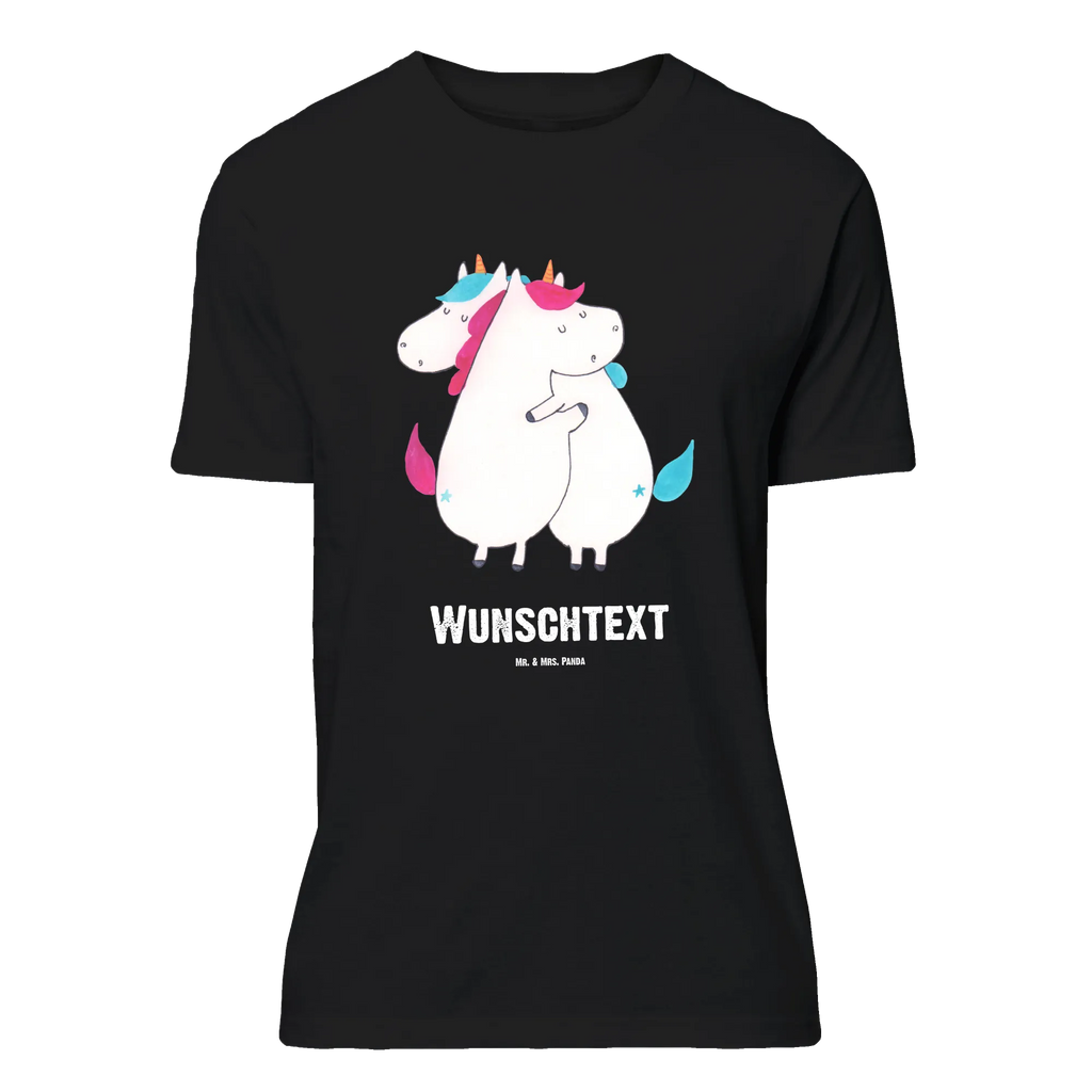 Rozmiar L Personalizowana koszulka Jednorożce Przytulanie T-Shirt Personalisiert, Bedrucken, T-Shirt mit Namen, Wunschtext, T-Shirt mit Aufruck, Einhorn Deko, Unicorn, Einhorn, Einhörner, Liebe, Familie, BFF, Schwester, Schwestern, Freundinnen, Geschwister, Freundin, Sister