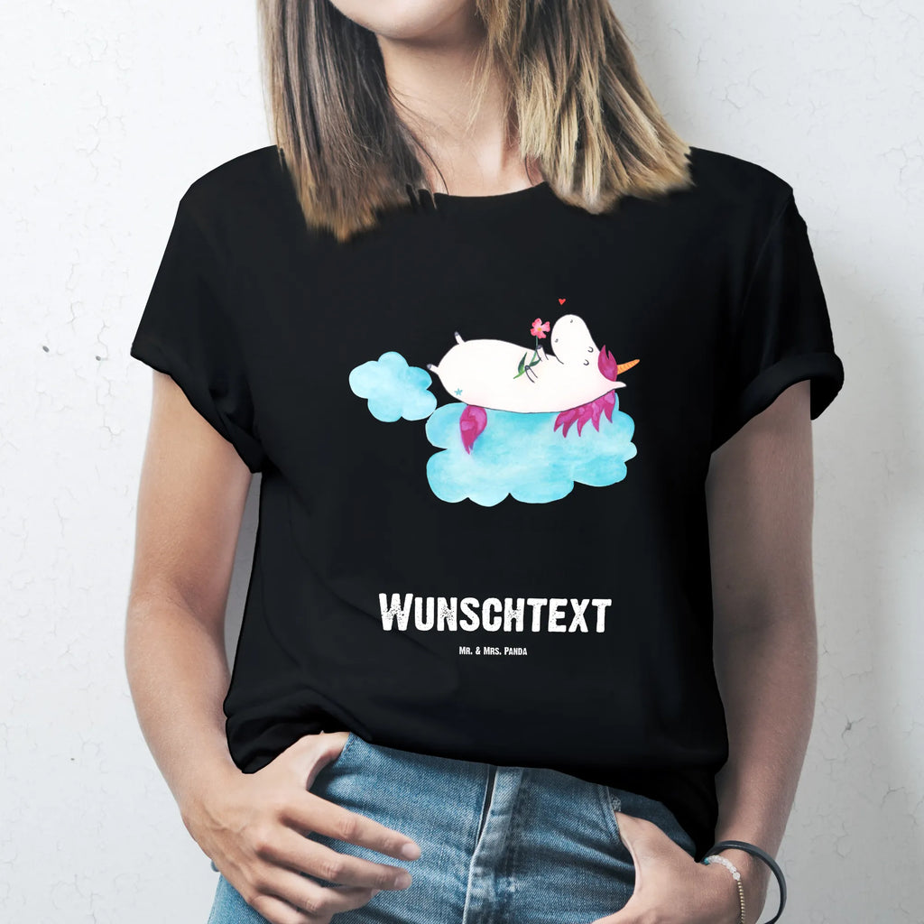 Rozmiar L Personalizowana koszulka Jednorożec Zakochany T-Shirt Personalisiert, T-Shirt mit Namen, Bedrucken, Wunschtext, T-Shirt mit Aufruck, Einhorn Deko, Einhorn, Einhörner, Unicorn, Liebe, Freundin, Wolke, Liebesbeweis, Verliebt