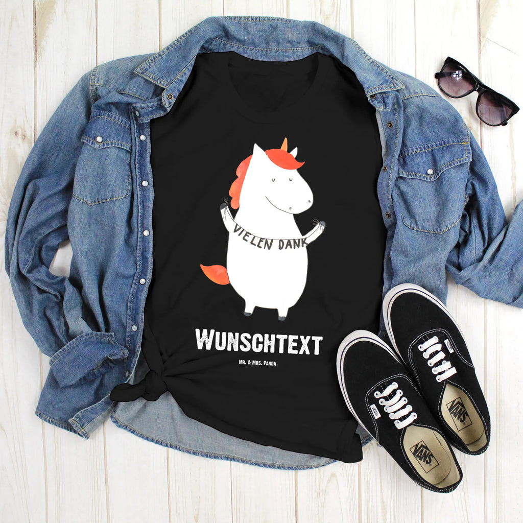 Rozmiar L Personalizowana koszulka Jednorożec Dziękuję Wunschtext, T-Shirt Personalisiert, T-Shirt mit Namen, T-Shirt mit Aufruck, Bedrucken, Einhorn Deko, Unicorn, Einhorn, Einhörner, Vielen Dank, Dankeschön, Danksagung, Danke
