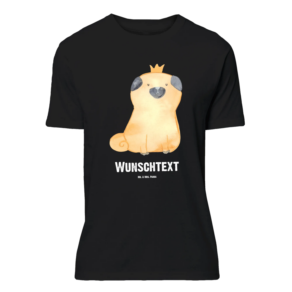Rozmiar L Personalizowana koszulka mops korona Bedrucken, Wunschtext, Männer, T-Shirt mit Aufruck, Frauen, T-Shirt mit Namen, T-Shirt Personalisiert, Hund, Hundemotiv, Haustier, Hunderasse, Tierliebhaber, Hundebesitzer, Sprüche, lustig, Hundebesitzer. Spruch, kinderlos, allergisch, Hausregel, Mops
