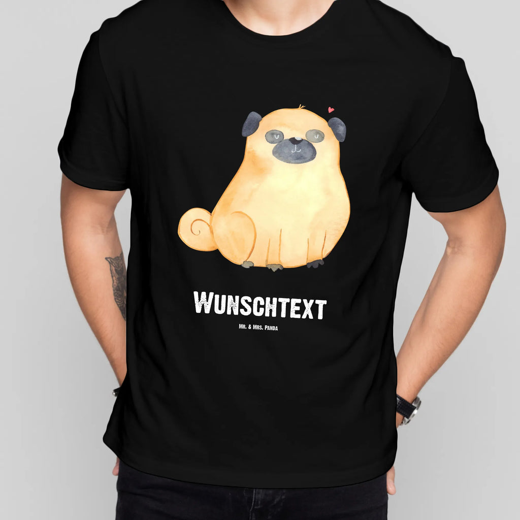 Personalised T-Shirt Pug Bedrucken, T-Shirt mit Namen, T-Shirt Personalisiert, Wunschtext, T-Shirt mit Aufruck, Hundemotiv, Hund, Haustier, Tierliebhaber, Sprüche, Hunderasse, Hundebesitzer, Mops, Hundeliebe, Liebe