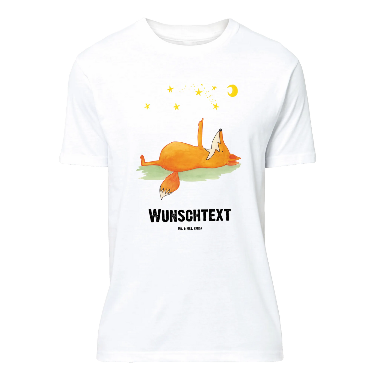 Personalisiertes T-Shirt Fuchs Sterne T-Shirt mit Spruch, Shirt, T-Shirt, Tshirt, Fuchs, Always Look On The Bright Side Of Life, Füchse, Spruch Positiv, Tröstende Worte, Spruch schön, Romantik