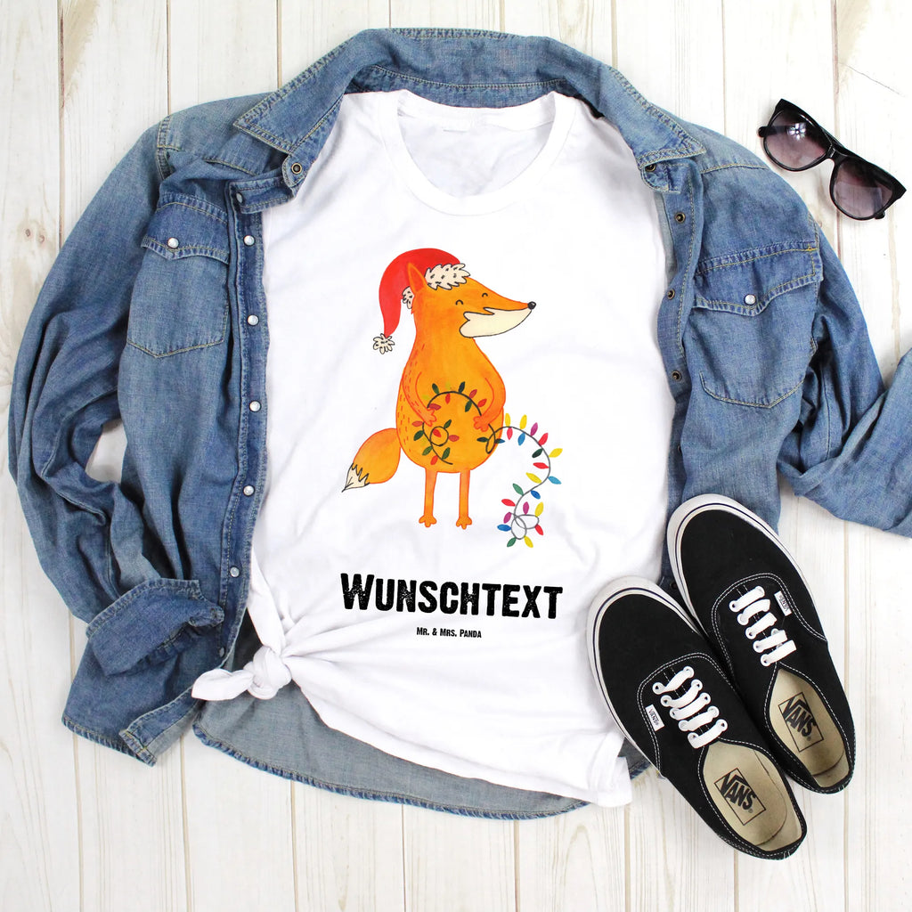 Personalisiertes T-Shirt Fuchs Weihnachten T-Shirt mit Aufruck, T-Shirt Personalisiert, T-Shirt mit Namen, Bedrucken, Wunschtext, Winter, Weihnachtsdeko, Weihnachten, Nikolaus, Advent, Heiligabend, Wintermotiv, Weihnachtszeit, Fuchs, Geschenk Weihnachten, Füchse, Spruch schön, Weihnachtsmann