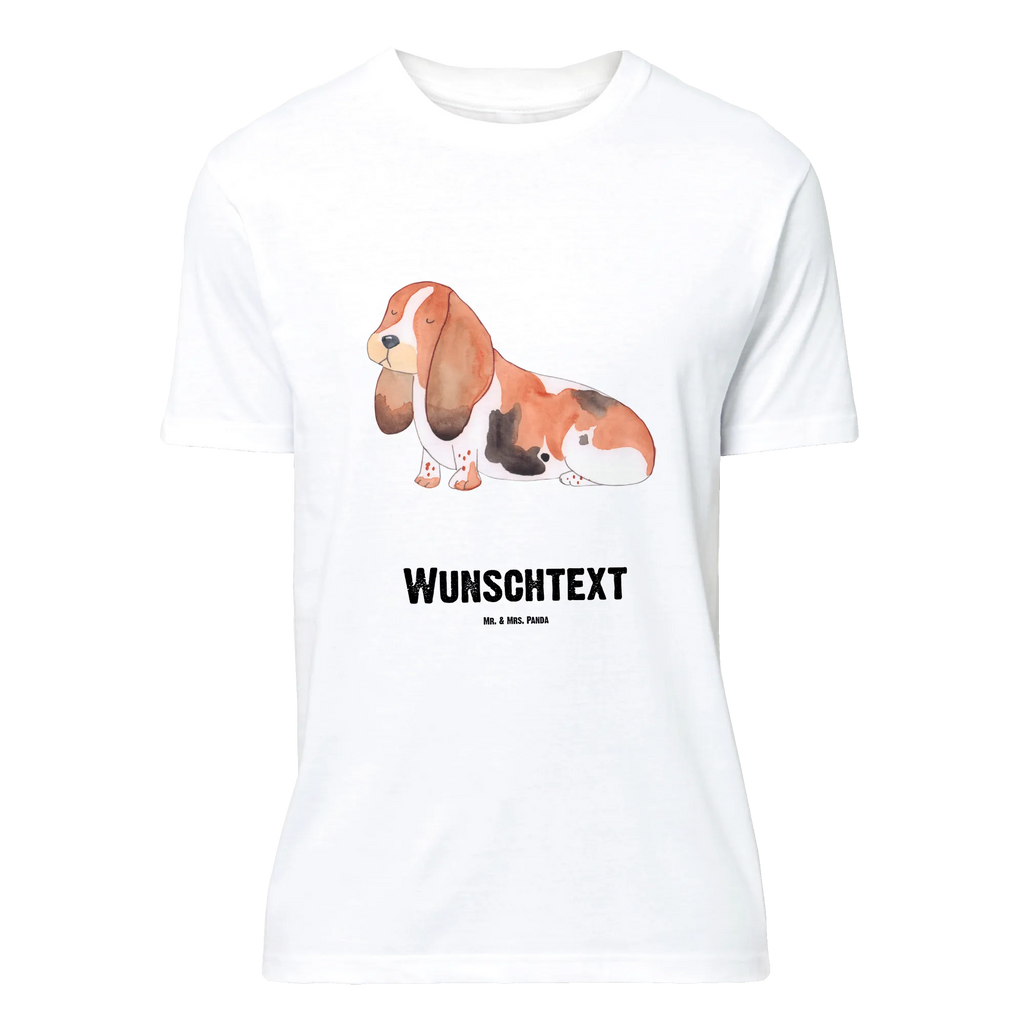 Rozmiar L Personalizowana koszulka pies Basset Hound T-Shirt mit Namen, T-Shirt mit Aufruck, T-Shirt Personalisiert, Bedrucken, Wunschtext, Hundemotiv, Hund, Haustier, Tierliebhaber, Sprüche, Hunderasse, Hundebesitzer, Hundeliebe, Basset, Kinderlos, Basset Hound