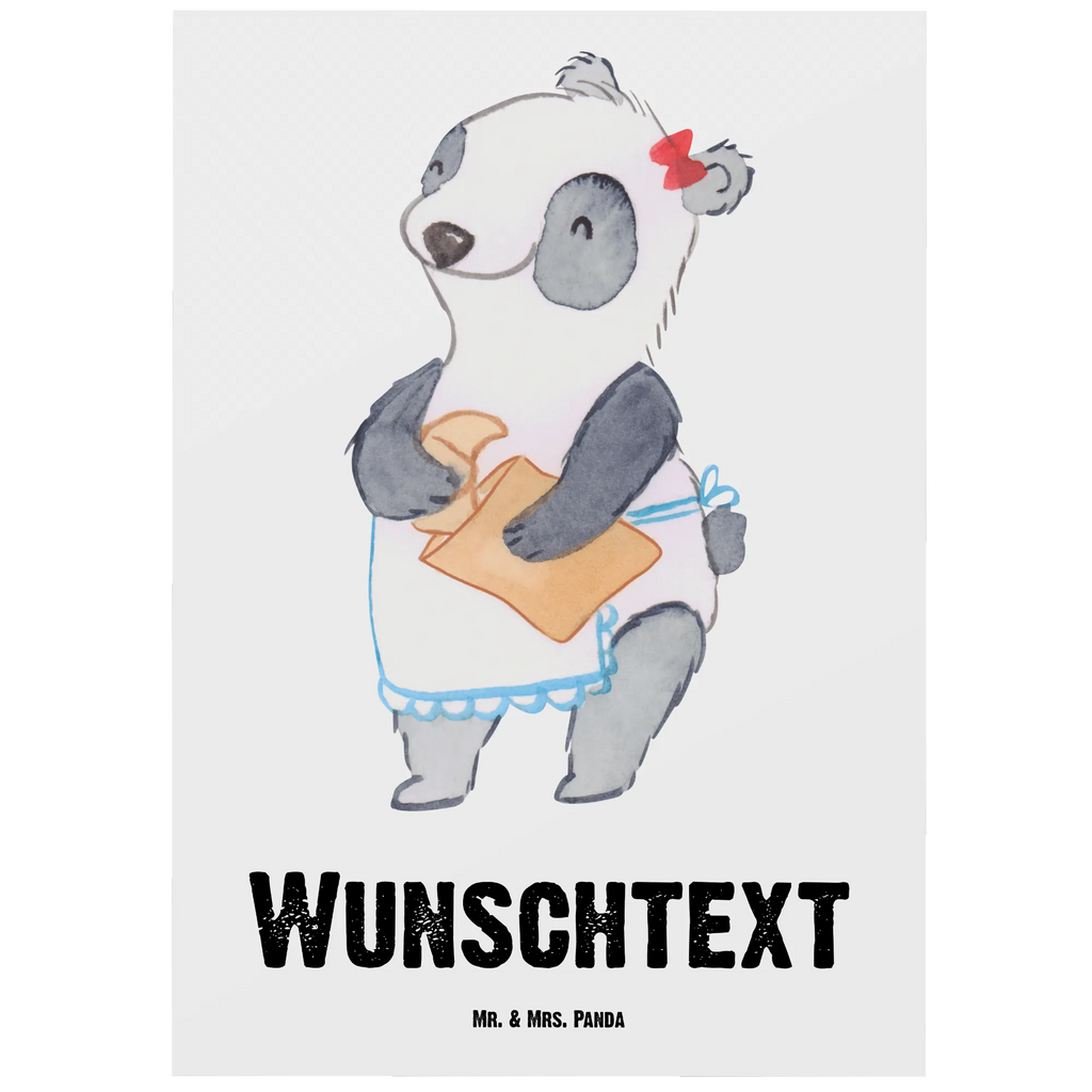 Personalised postcard Bakery Saleswoman heart gift, gift idea, best, farewell gift, passing exam, anniversary, retirement, promotion, job start, sayings, funny, profession