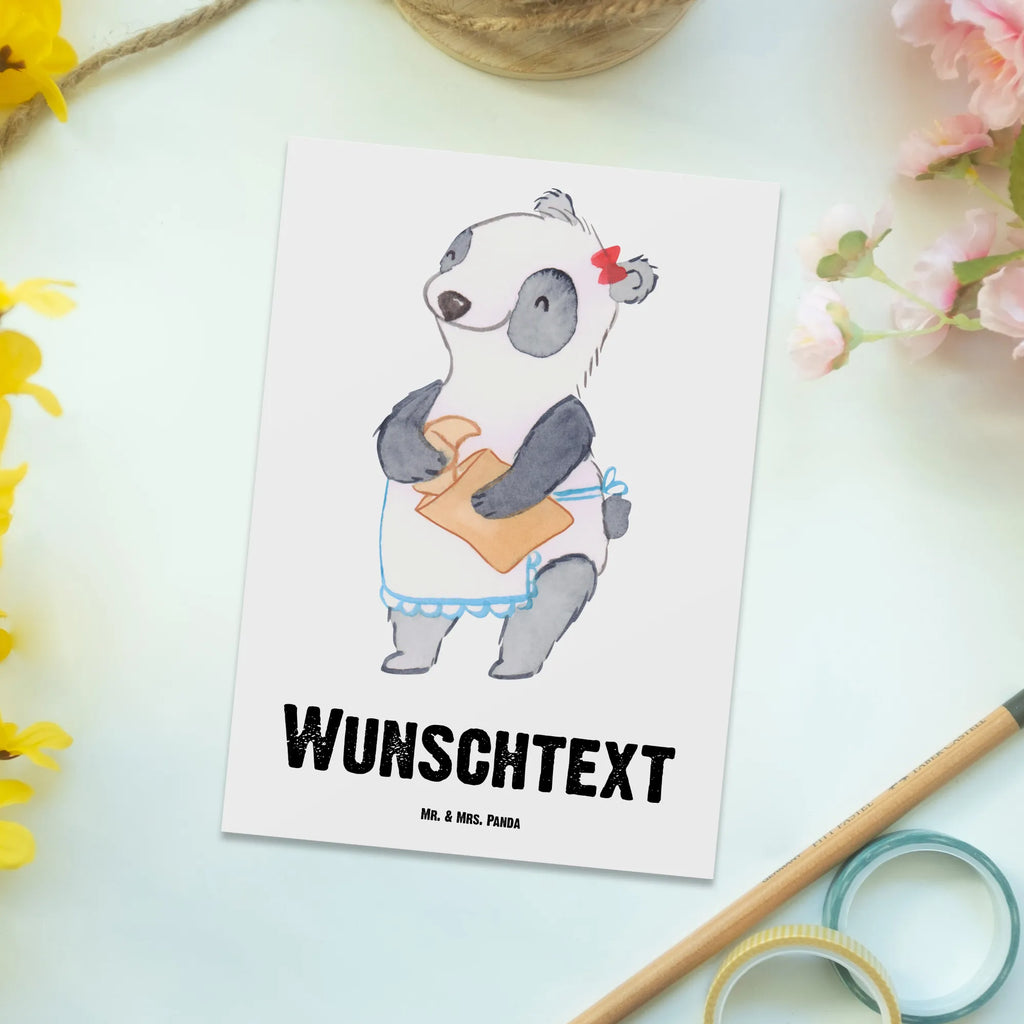 Personalised postcard Bakery Saleswoman heart gift, gift idea, best, farewell gift, passing exam, anniversary, retirement, promotion, job start, sayings, funny, profession