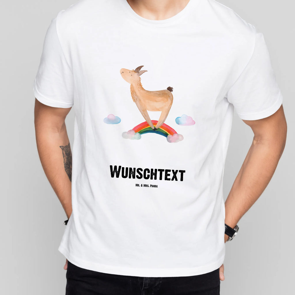 Rozmiar L Personalizowana koszulka lama tęcza Wunschtext, T-Shirt Personalisiert, T-Shirt mit Aufruck, Bedrucken, T-Shirt mit Namen, Alpaka, Lama, Freiheit, Wolkenland, Selbstständig, Lamas, Haters, Hobby, Abi, Schule, Regenbogen, Außenseiter, Haters Gonna Hate