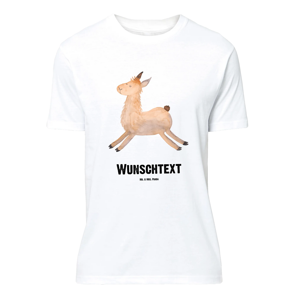 Personalisiertes T-Shirt Lama springend T-Shirt mit Namen, Wunschtext, T-Shirt mit Aufruck, T-Shirt Personalisiert, Bedrucken, Alpaka, Lama, Happy Day, Freundin, Liebeskummer, Abitur, Neustart, Guten Morgen, Fröhlich, Prüfung, Lamas, Start, Lieblingstag, Glück
