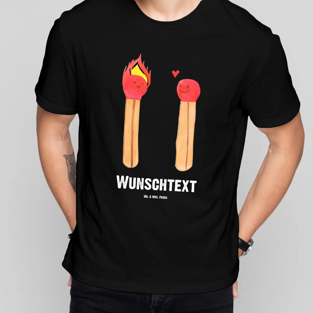 Personalised T-Shirt Matches T-Shirt mit Aufruck, T-Shirt Personalisiert, T-Shirt mit Namen, Bedrucken, Wunschtext, Freund, Jahrestag, Verlobung, Partner, Ehemann, Ehefrau, Freundin, Liebesgeschenk, Liebe, Heiraten, Heiratsantrag, Hocheitstag, Streichhölzer