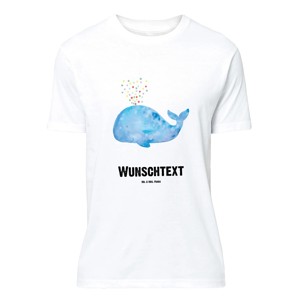 Personalised T-Shirt whale confetti T-Shirt mit Namen, Bedrucken, T-Shirt mit Aufruck, Wunschtext, T-Shirt Personalisiert, Meer, Urlaub, Meerestiere, Geburtstag, Trennung, Wale, Motivation, Diät, Abnehmen, Wal, Neustart, Neuanfang, Konfetti, Lebensabschnitt