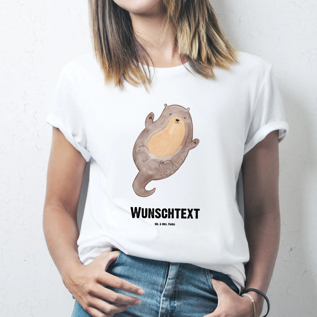 Rozmiar L Personalizowana koszulka wydra Przytulić Bedrucken, T-Shirt mit Namen, T-Shirt Personalisiert, T-Shirt mit Aufruck, Wunschtext, Otter, Seeotter, Fischotter, Otter Seeotter See Otter