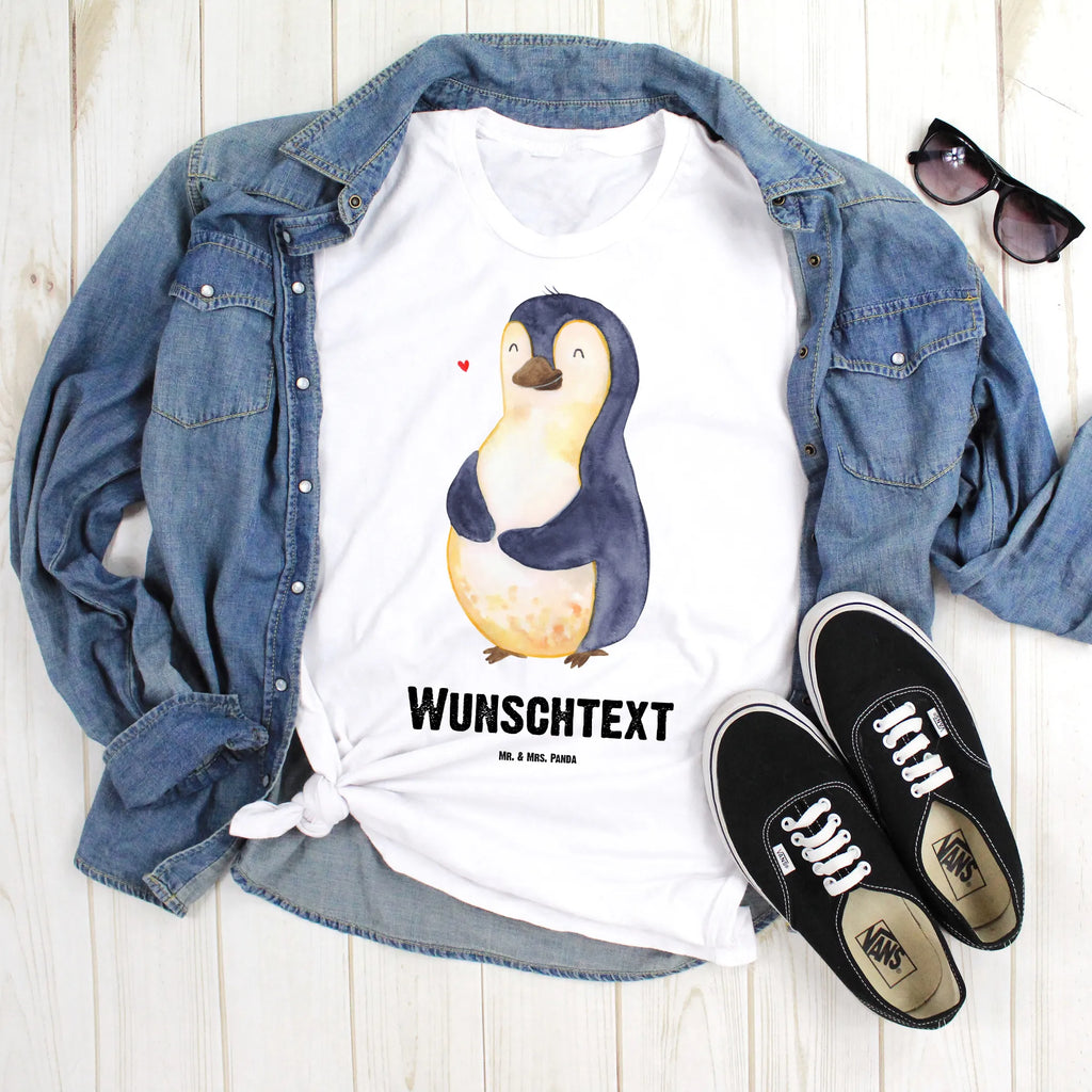 Personalisiertes T-Shirt Pinguin Diät T-Shirt mit Namen, T-Shirt mit Aufruck, Wunschtext, T-Shirt Personalisiert, Bedrucken, Pinguin, Pinguine, Abnehmen, Selbstliebe, Diät, Körperliebe, Abspecken, Selbstrespekt, Gewicht, Motivation