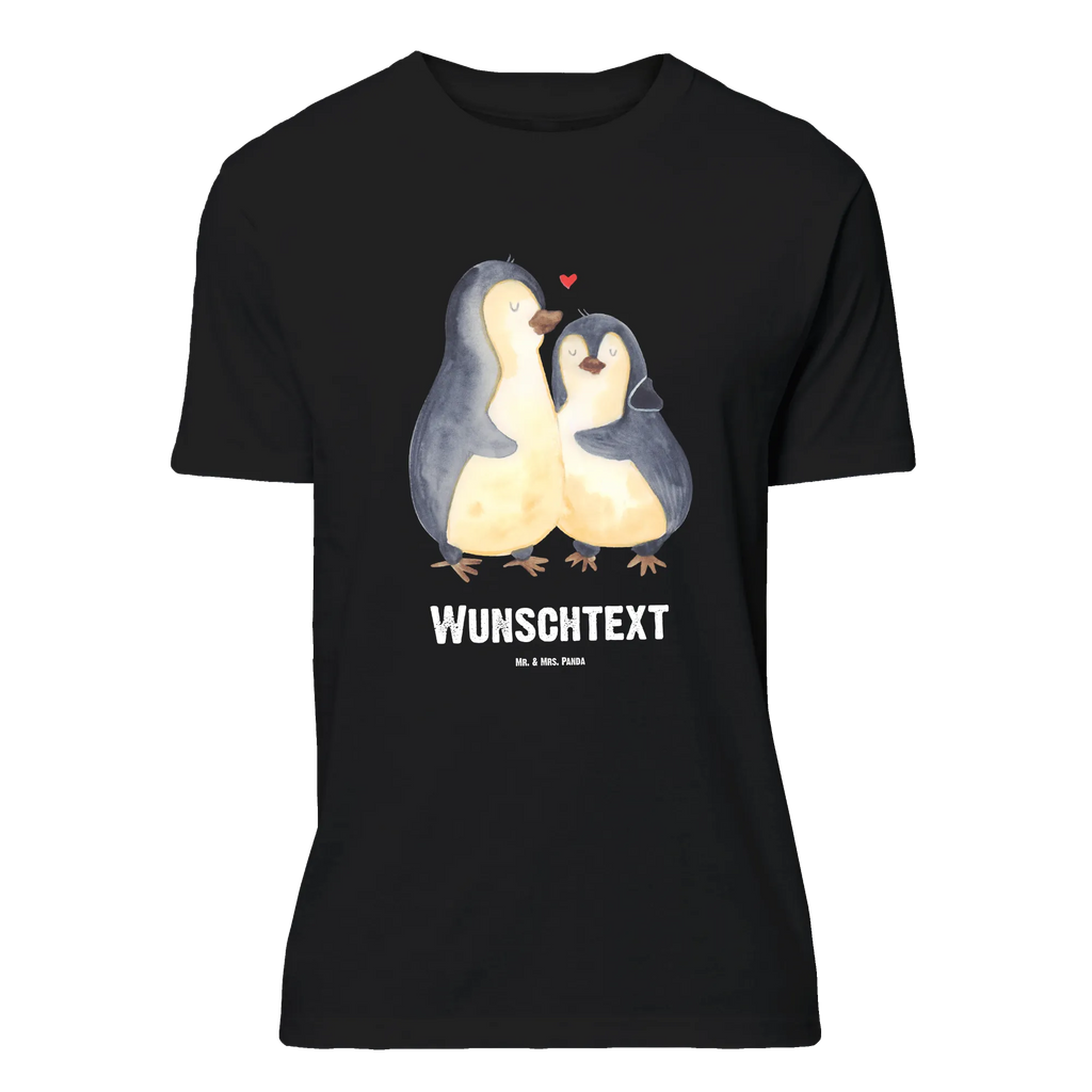 Personalisiertes T-Shirt Pinguin umarmend T-Shirt mit Aufruck, T-Shirt mit Namen, T-Shirt Personalisiert, Wunschtext, Bedrucken, Pinguin, Liebe, Liebesgeschenk, Hochzeitstag, Verlobung, Liebespaar, Hochzeitsgeschenk, Hochzeit, Liebesbeweis, Jahrestag