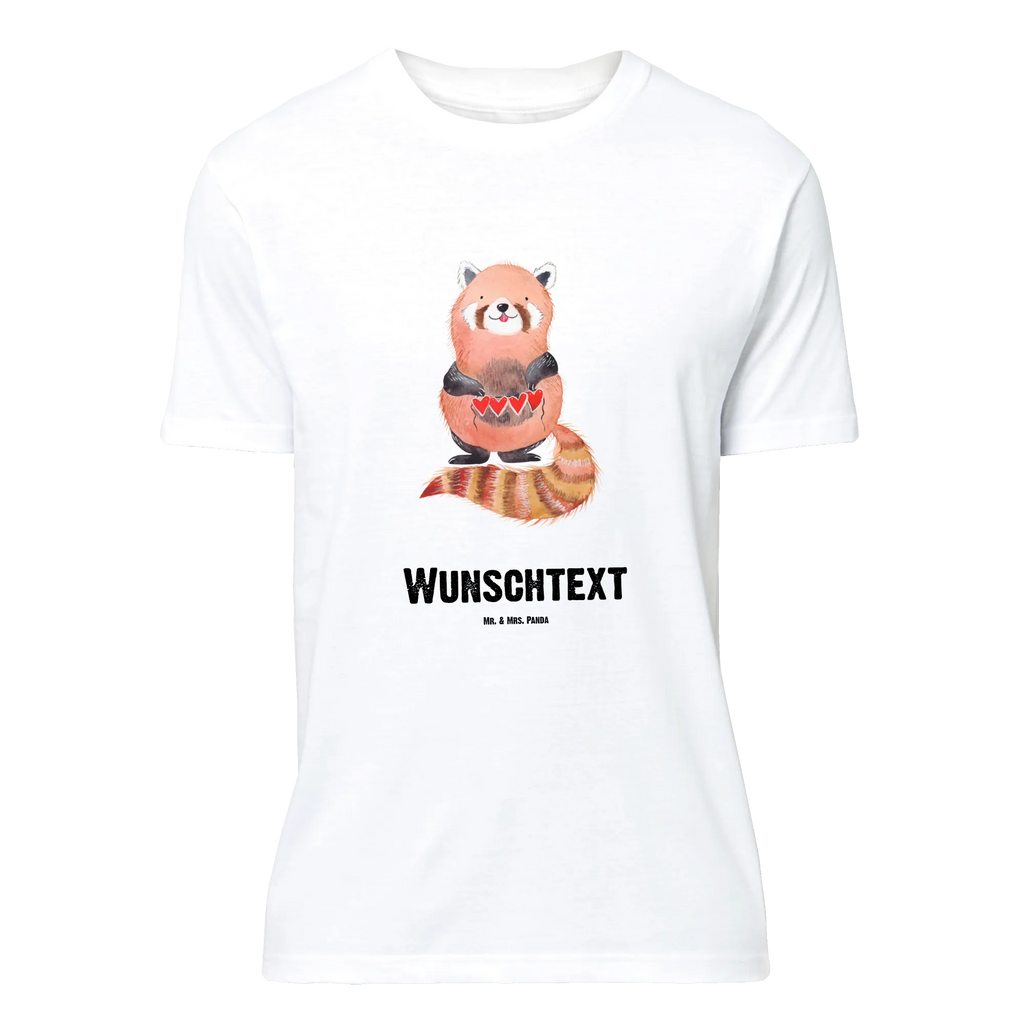 Personalised T-Shirt red panda T-Shirt mit Namen, Bedrucken, T-Shirt mit Aufruck, T-Shirt Personalisiert, Wunschtext, Lustige Sprüche, Gute Laune, Tiere, Tiermotive, Herz, Lieblingsmensch, Liebling, Rot, Liebe, Panda