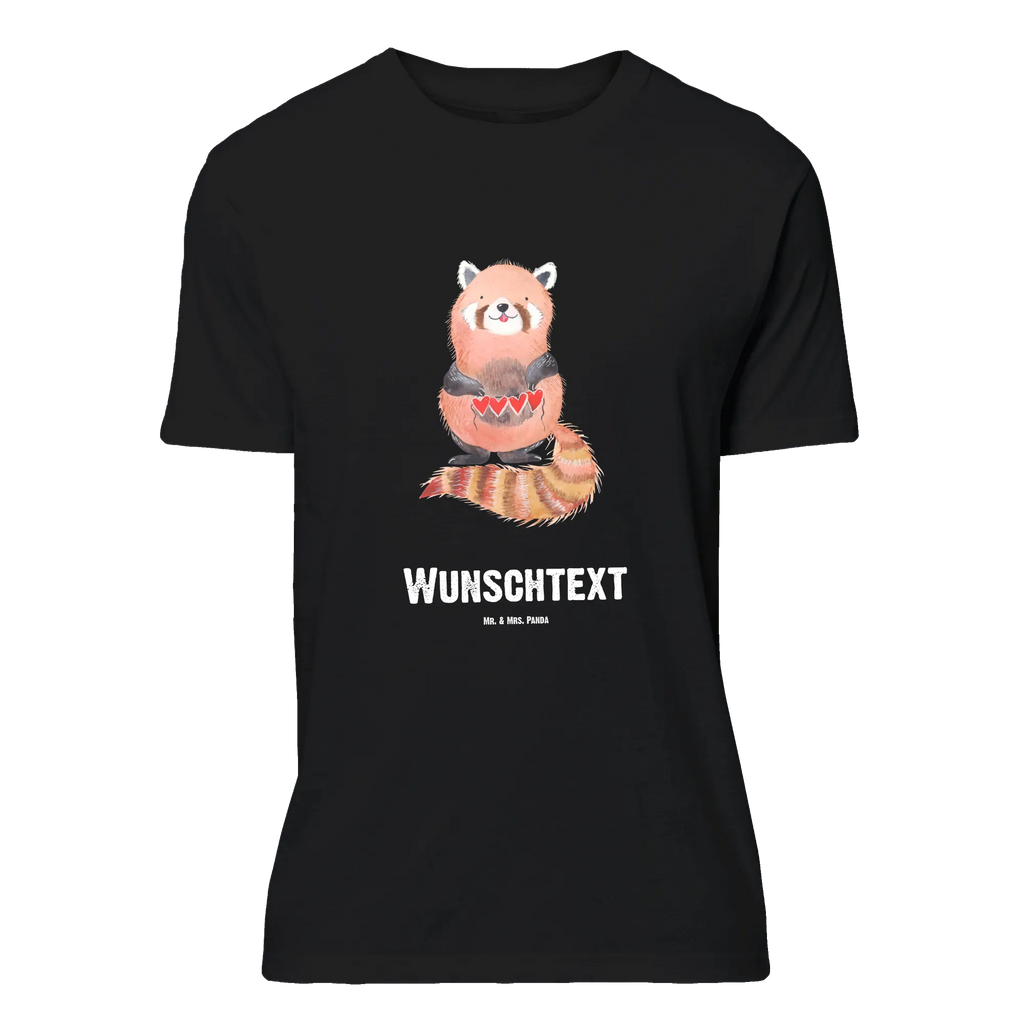 Personalised T-Shirt red panda T-Shirt mit Namen, Bedrucken, T-Shirt mit Aufruck, T-Shirt Personalisiert, Wunschtext, Lustige Sprüche, Gute Laune, Tiere, Tiermotive, Herz, Lieblingsmensch, Liebling, Rot, Liebe, Panda
