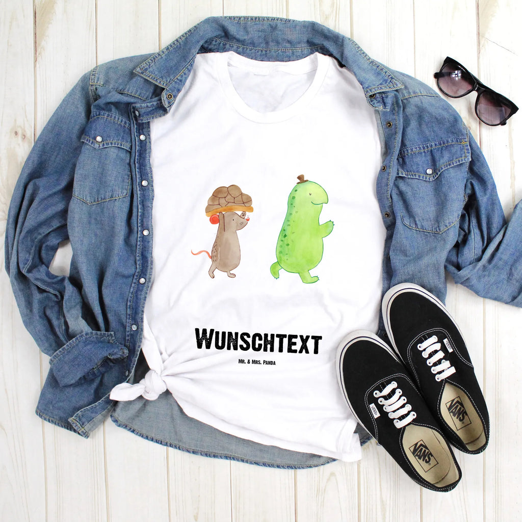 Personalised T-Shirt tortoise Mouse Wunschtext, T-Shirt Personalisiert, T-Shirt mit Aufruck, Bedrucken, T-Shirt mit Namen, Schildkröte, Beste Freundinnen, Beste Freunde, Freunde, Freundinnen, Maus
